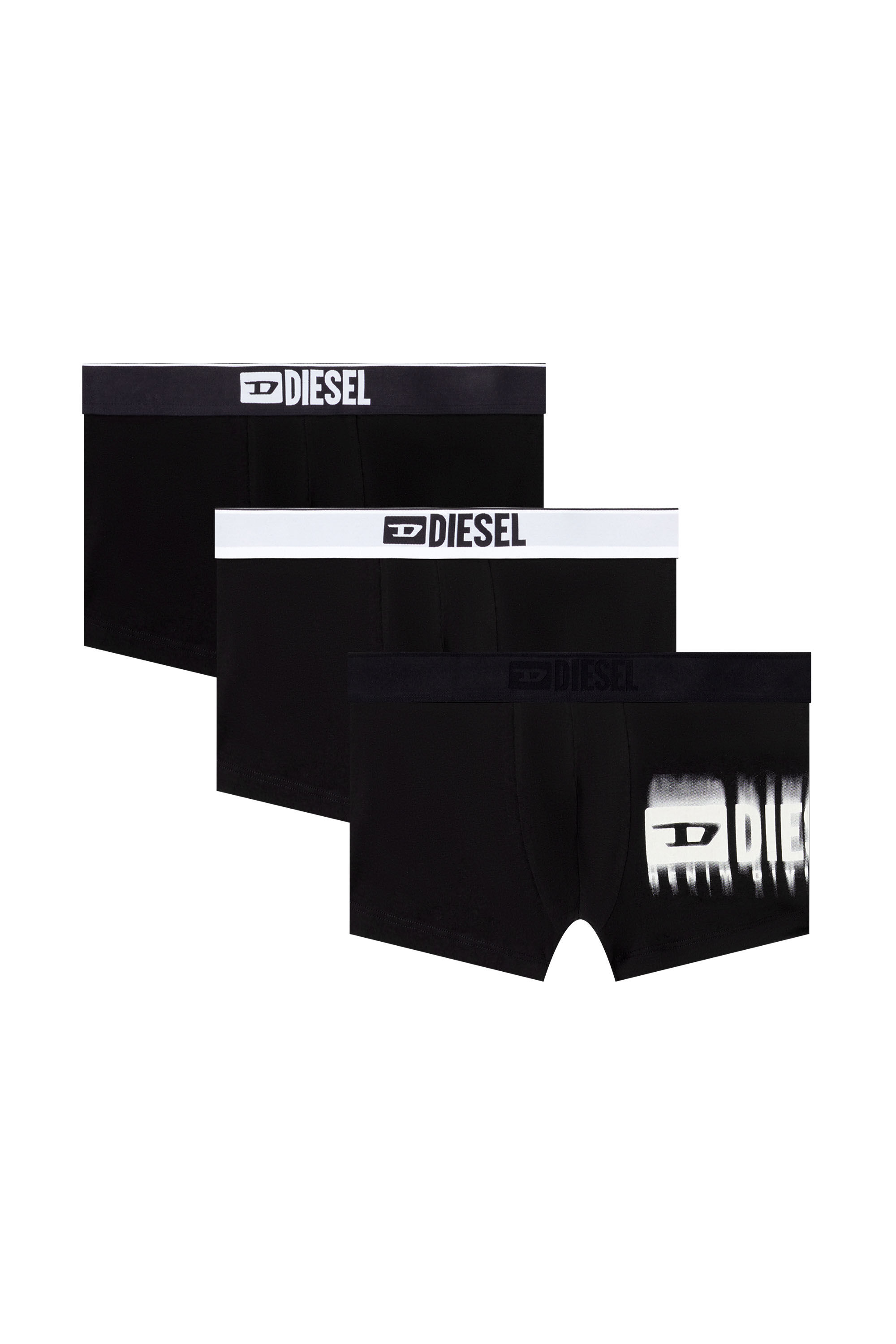 Diesel - DAMIEN-D-BOX-3PACK, Male's 3-pack stretch cotton boxer briefs in ブラック - 2