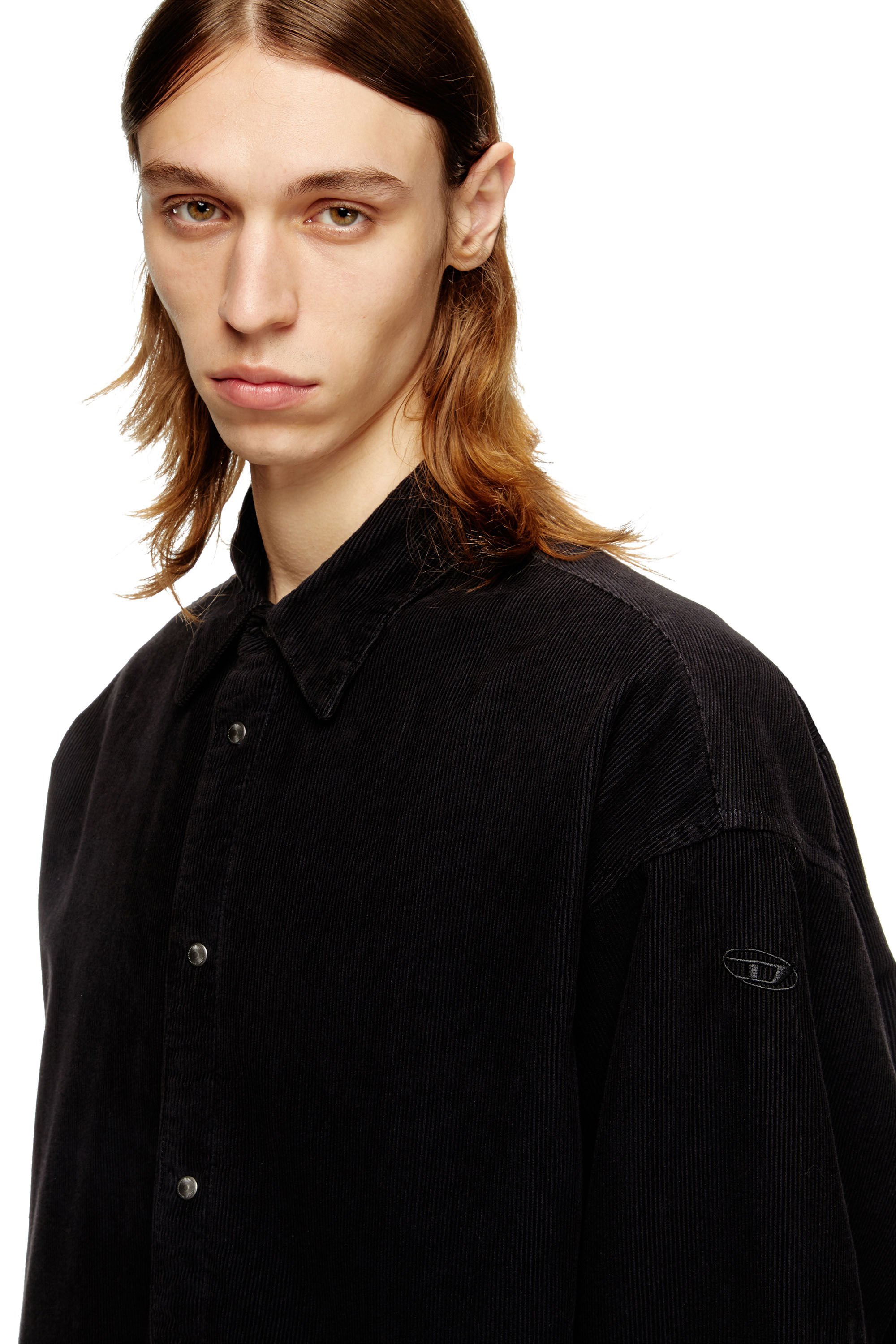 Diesel - S-BAGGY-PADD-HGBK, Male's 長袖シャツ in ブラック - 4