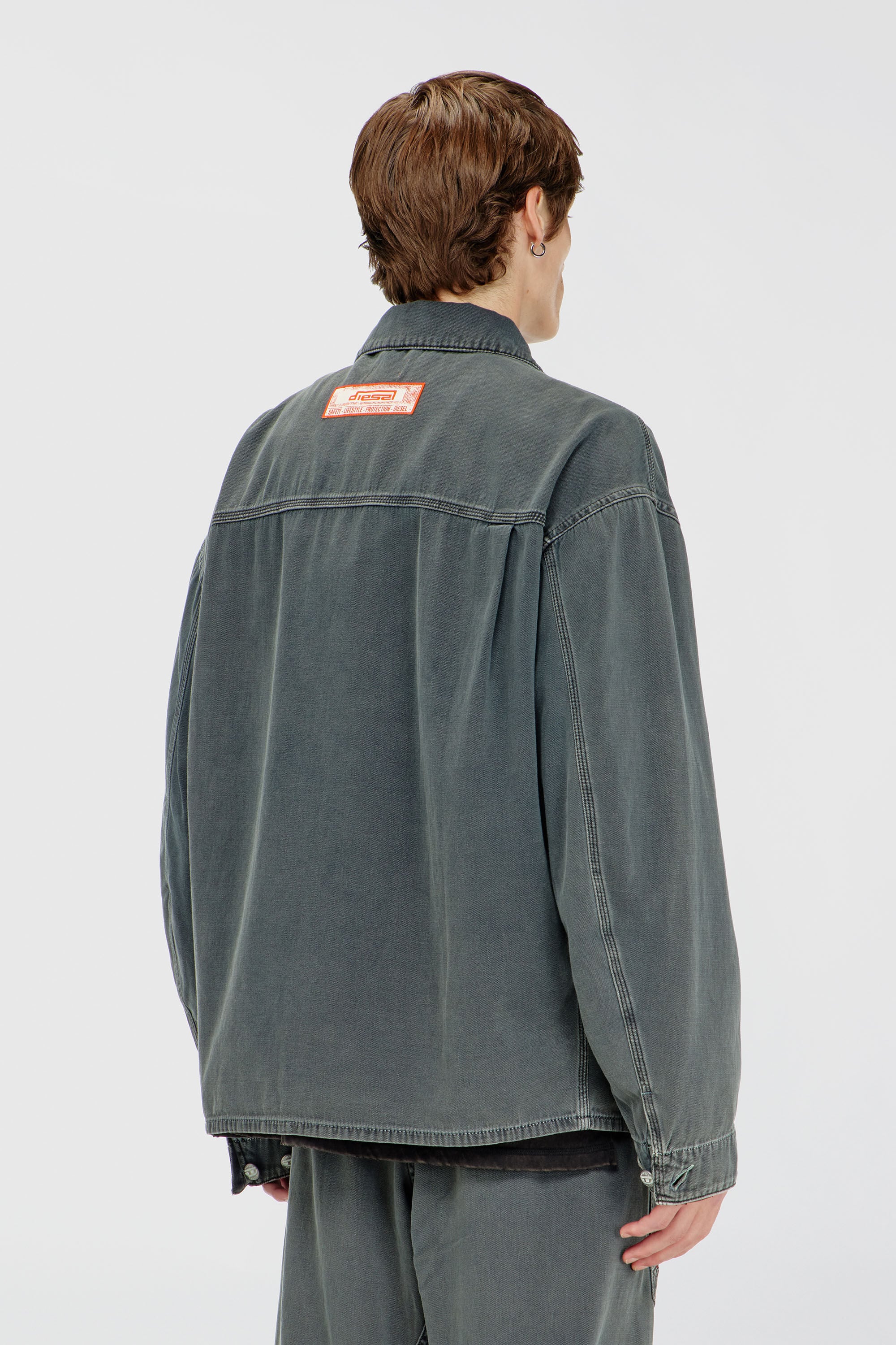 Diesel - D-STACK-U, Unisex's デニムジャケット in グレー - 5