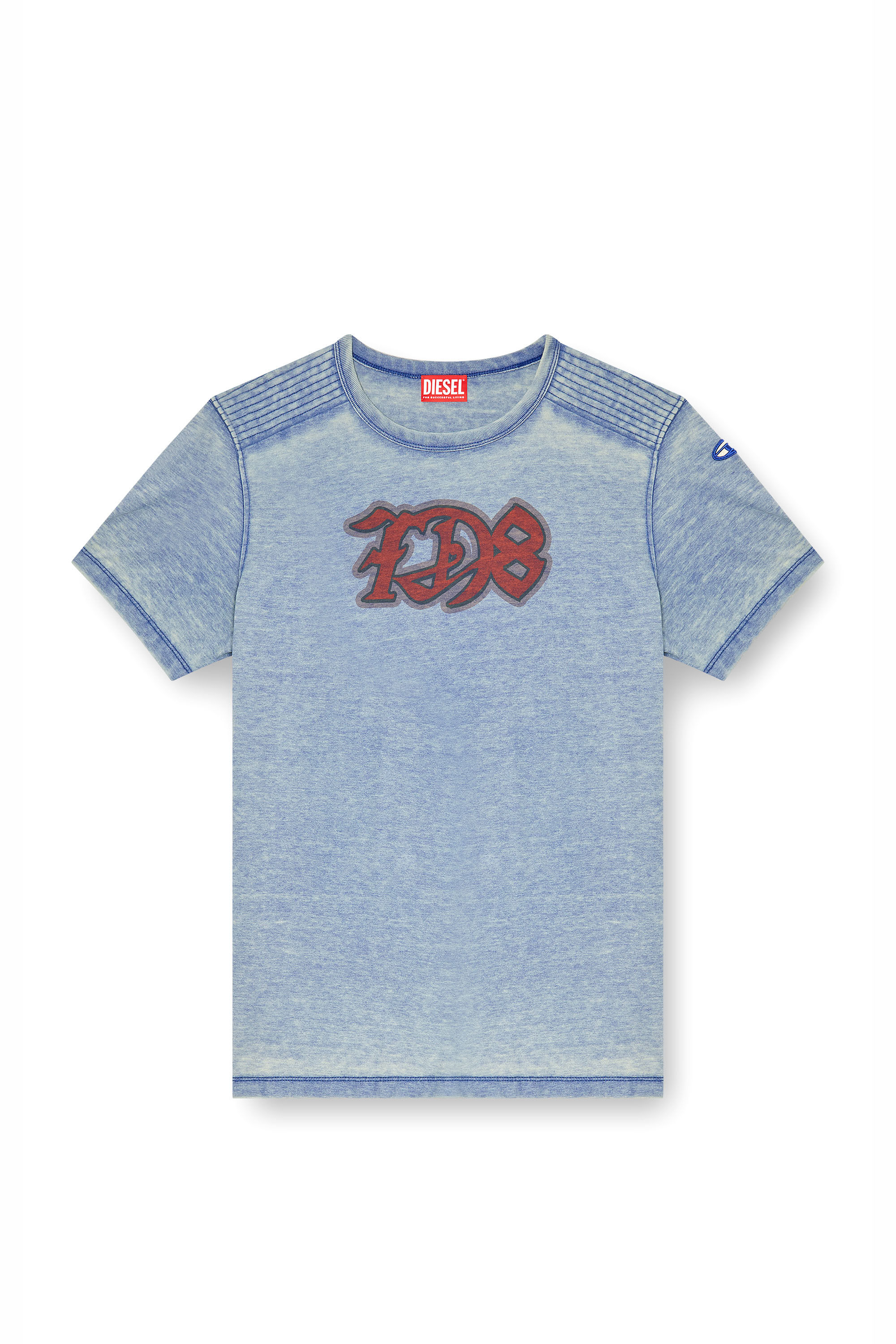 Diesel - T-DOMY, Male's Tシャツ in ライトブルー - 2