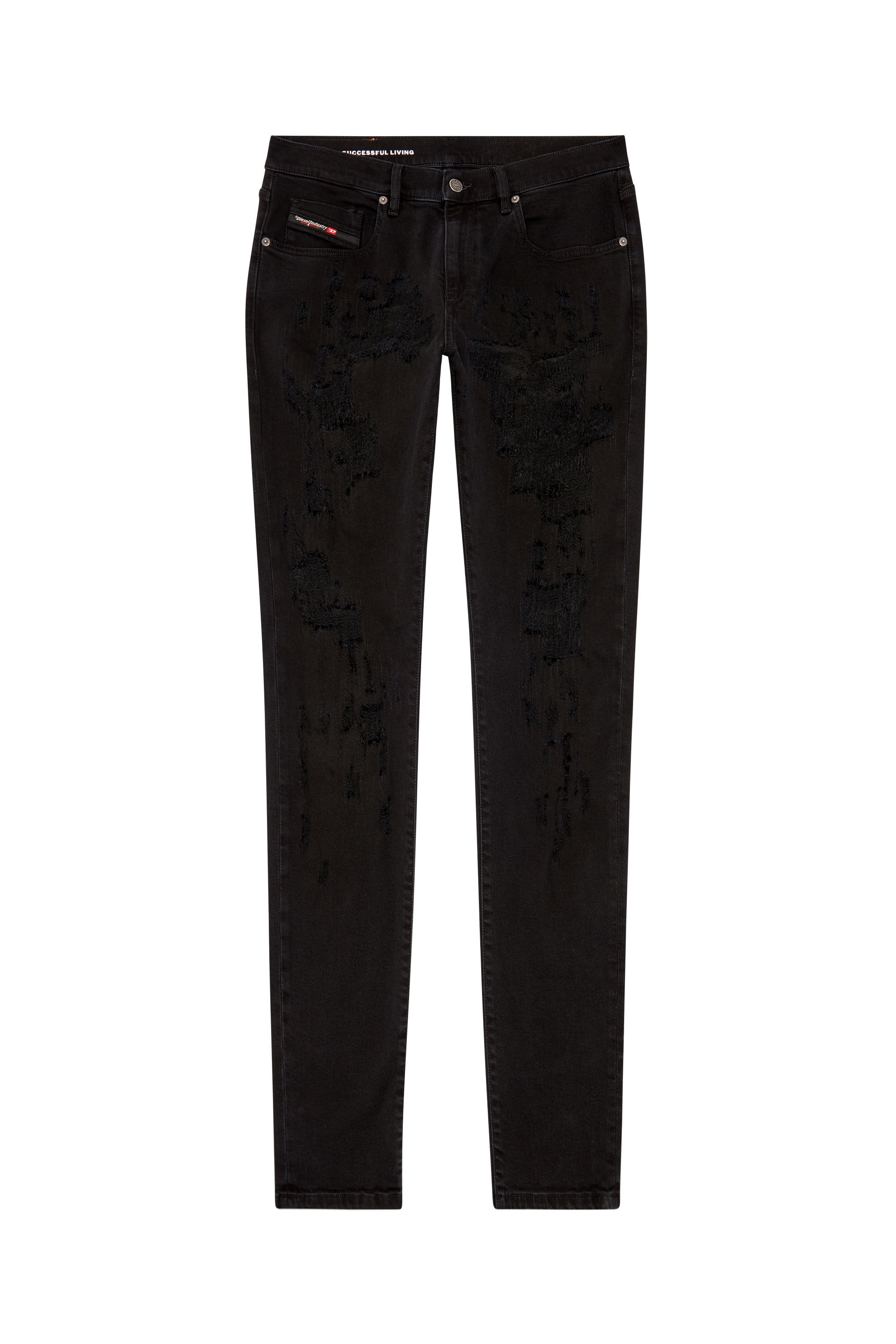 Diesel - Male's Slim Jeans 2019 D-Strukt 09K36, ブラック/ダークグレー - 2