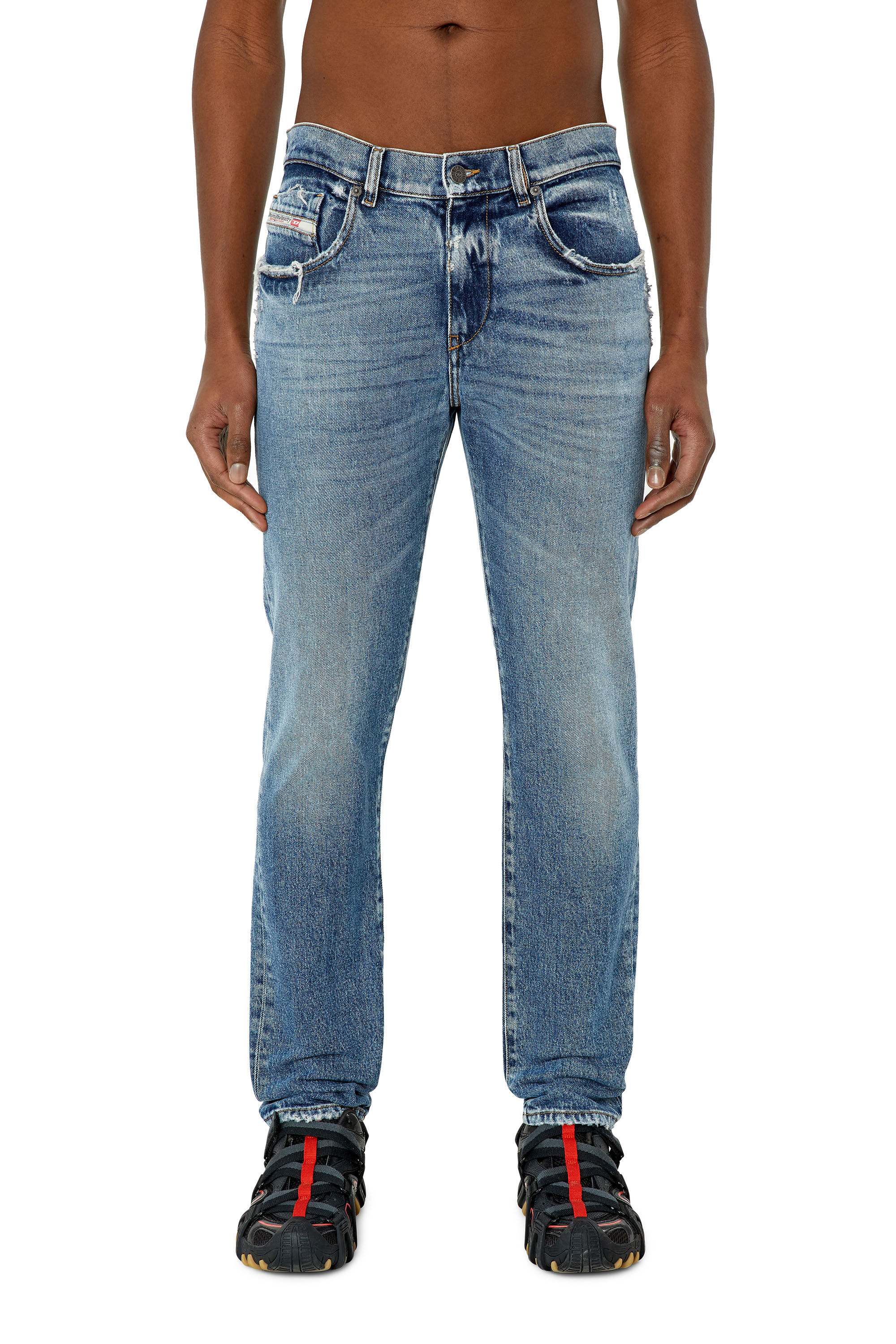 Diesel - Slim Jeans 2019 D-Strukt 09F16, ミディアムブルー - Image 3