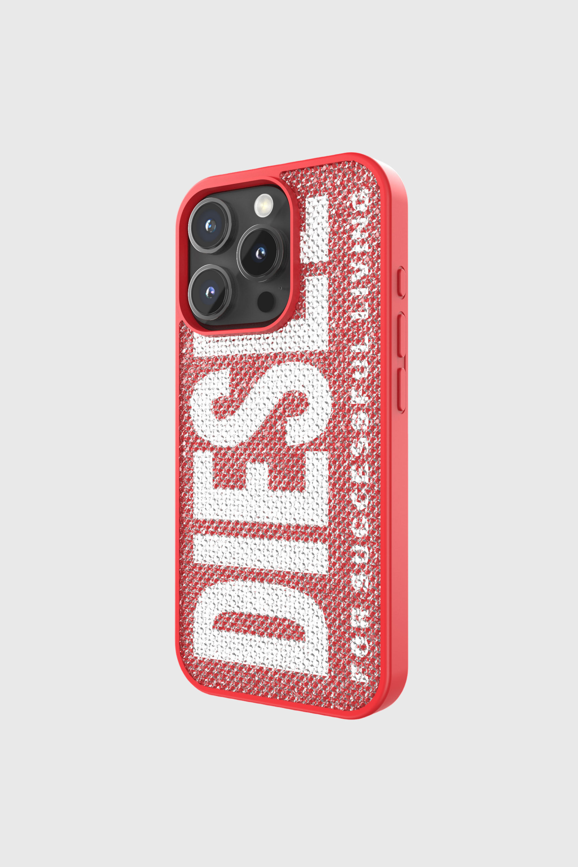 Diesel - 60188 MOULDED CASE, Unisex's Swarovski Crystal Case for iP 16 Pro in レッド - 3