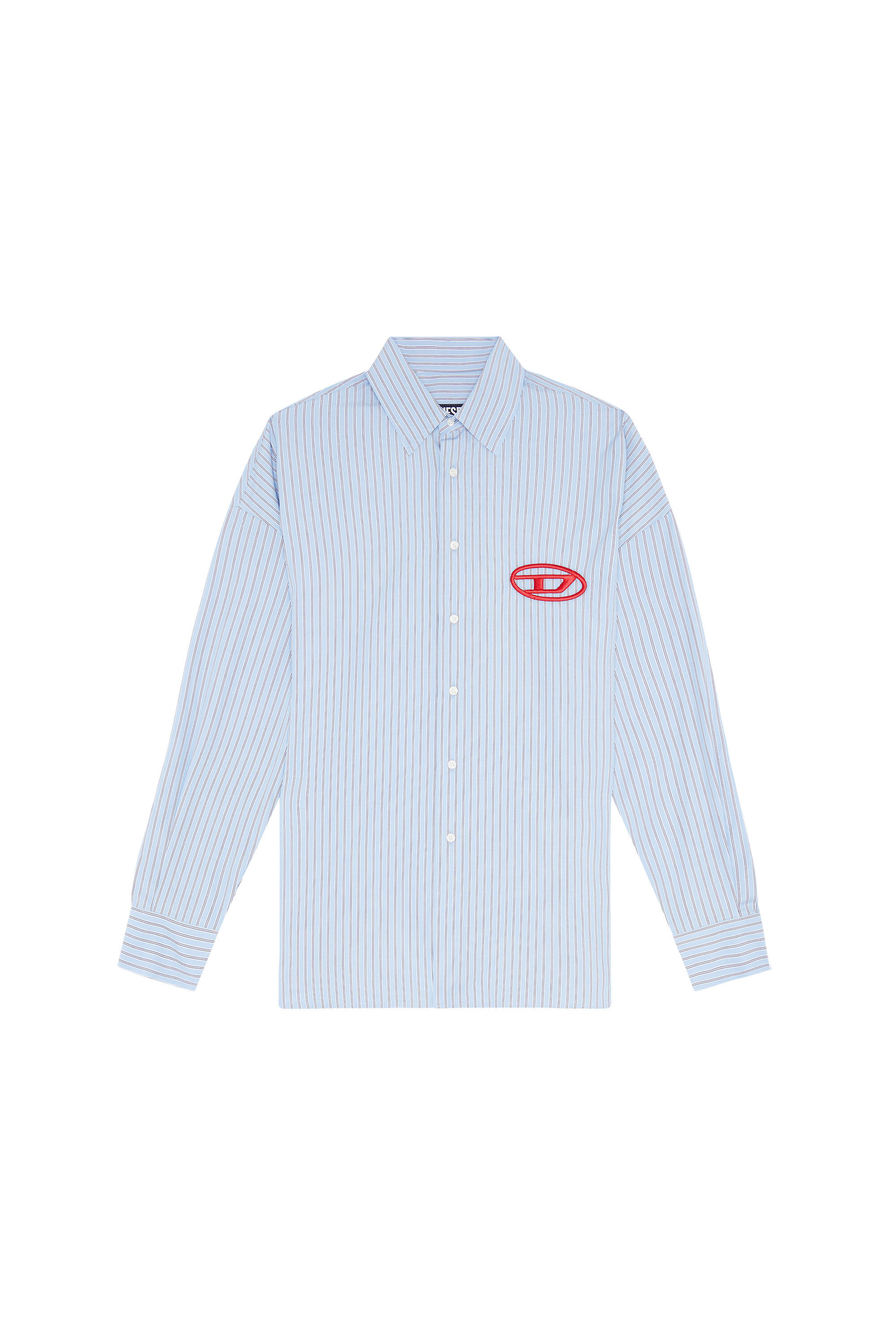 Diesel - S-DOUBLY-STRIPE-NW, Male's ストライプ シャツ in ライトブルー - 2