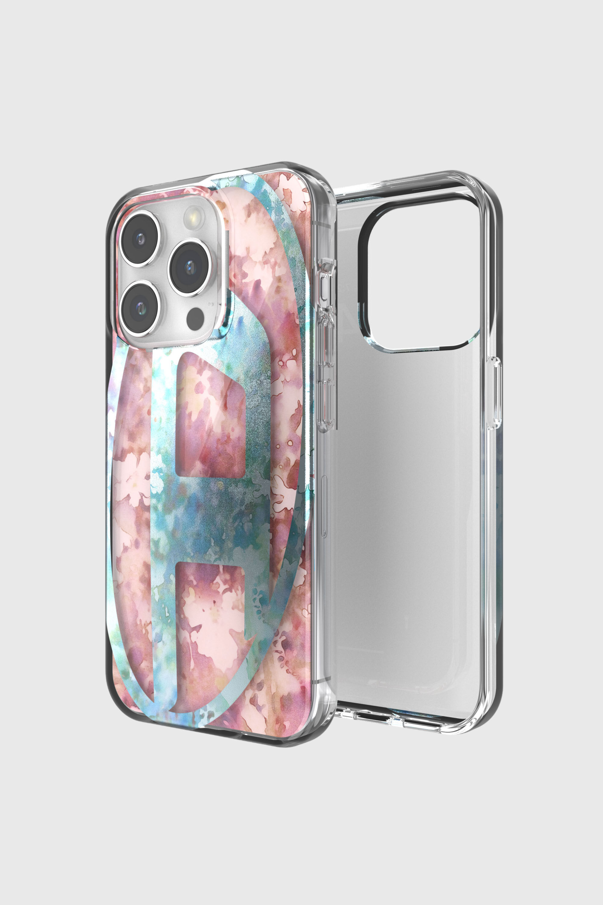 Diesel - 60060 AOP CASE, Unisex's iPhone 15 Pro in ブルー/ピンク - 1