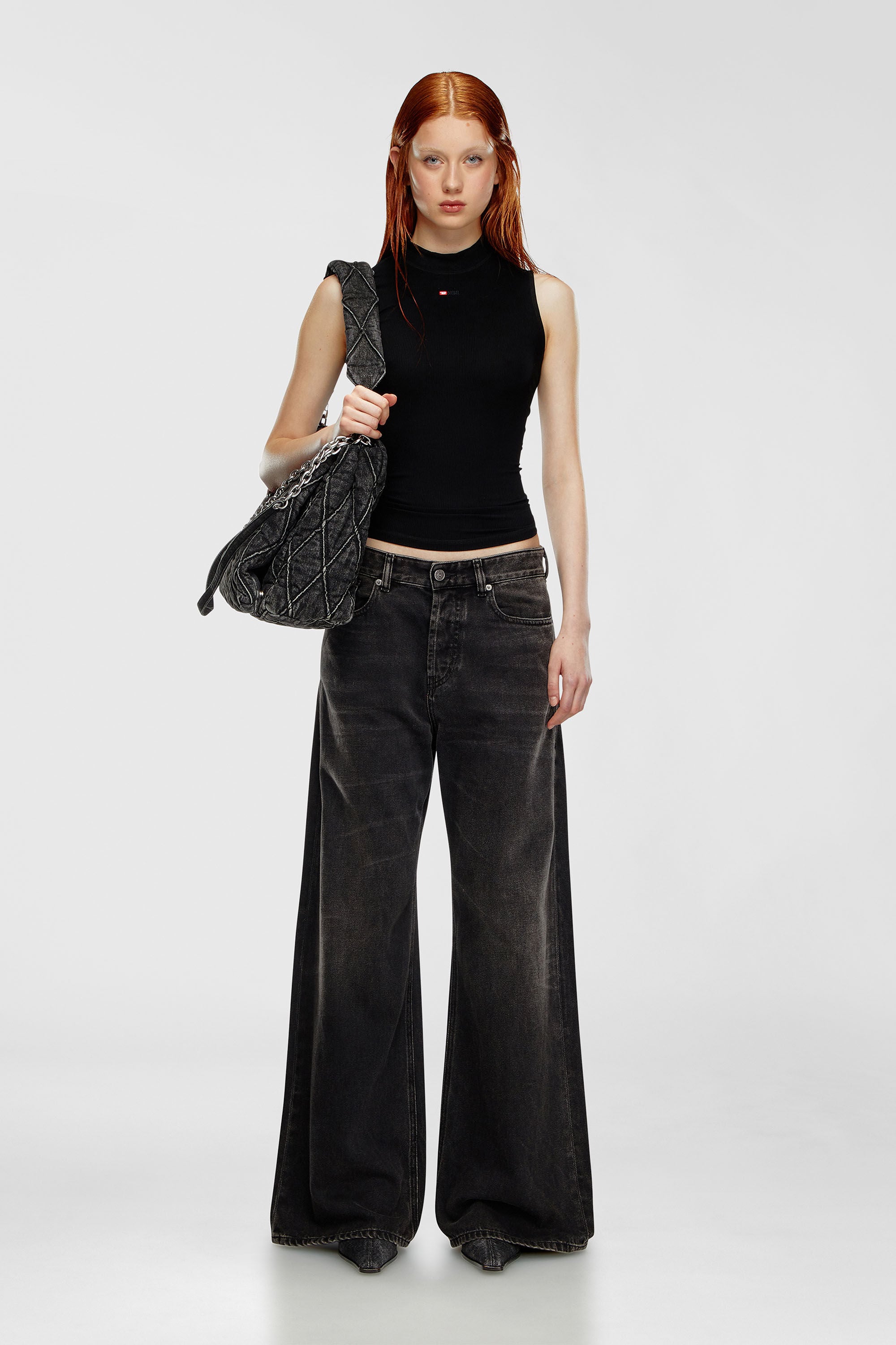 Diesel - Female's Relaxed Jeans 1996 D-Sire 09J96, ブラック/ダークグレー - 1