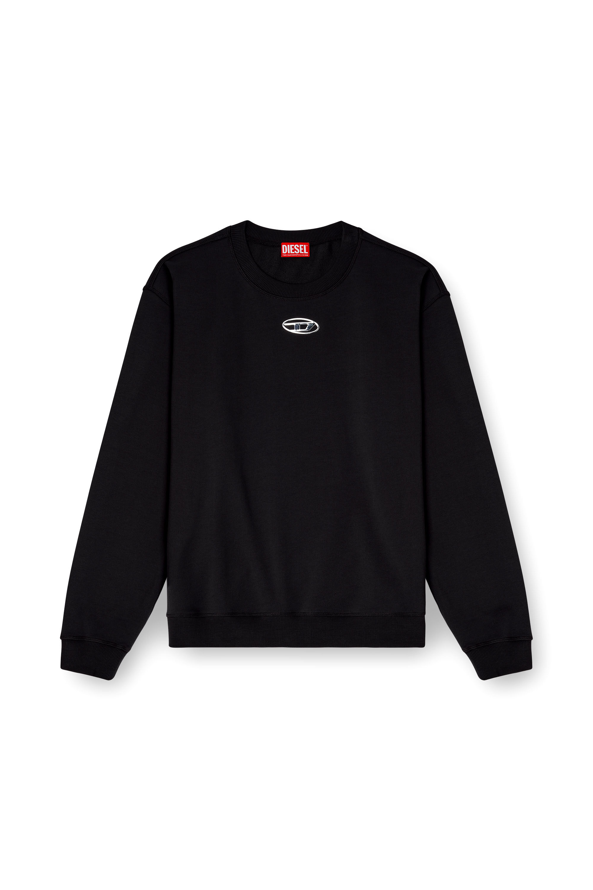 S-NORM-IOD プルオーバースウェット｜ブラック｜メンズ｜DIESEL