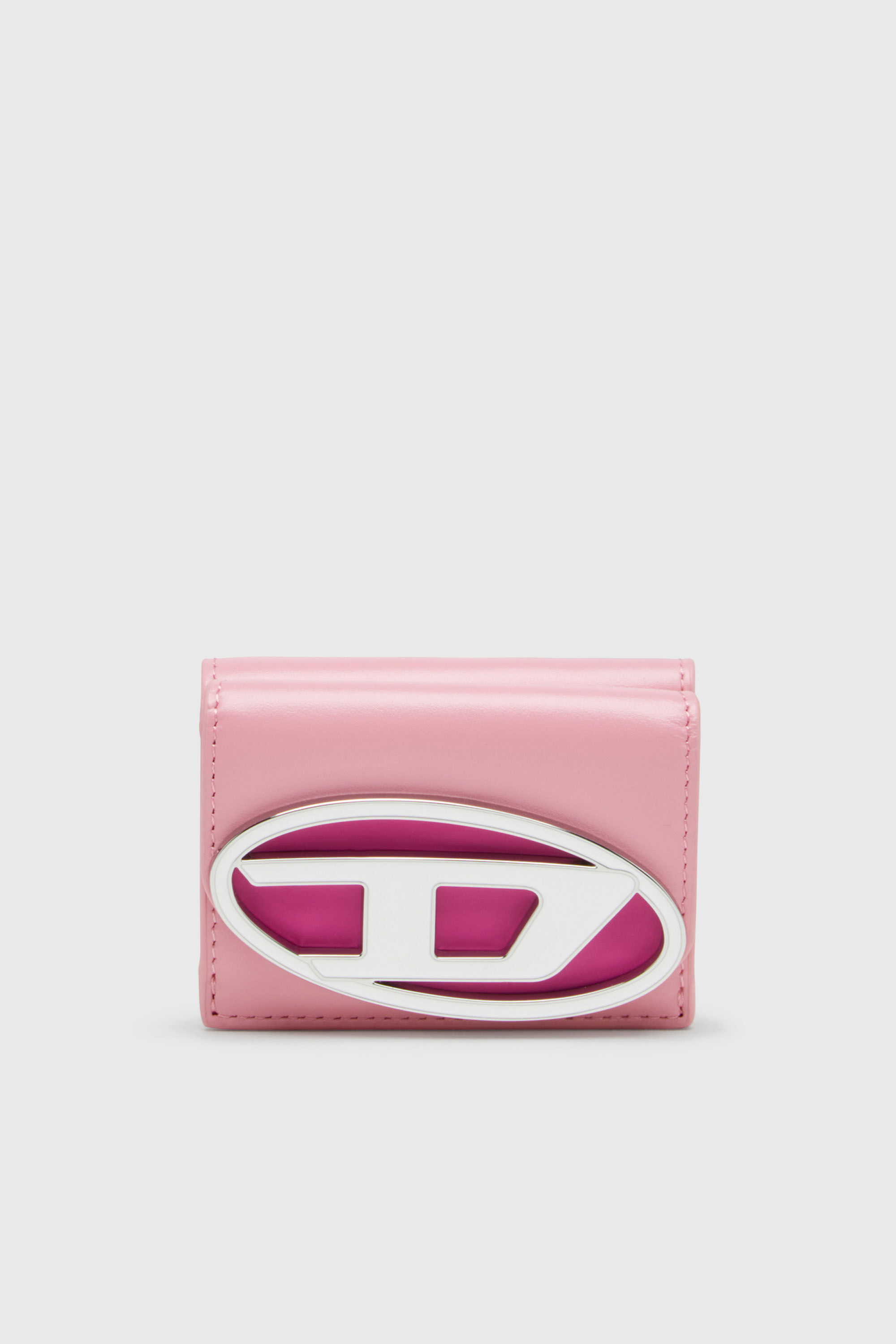 Diesel - 1DR TRI FOLD COIN XS II, Female's 三つ折りウォレット in ピンク / ホワイト - 1