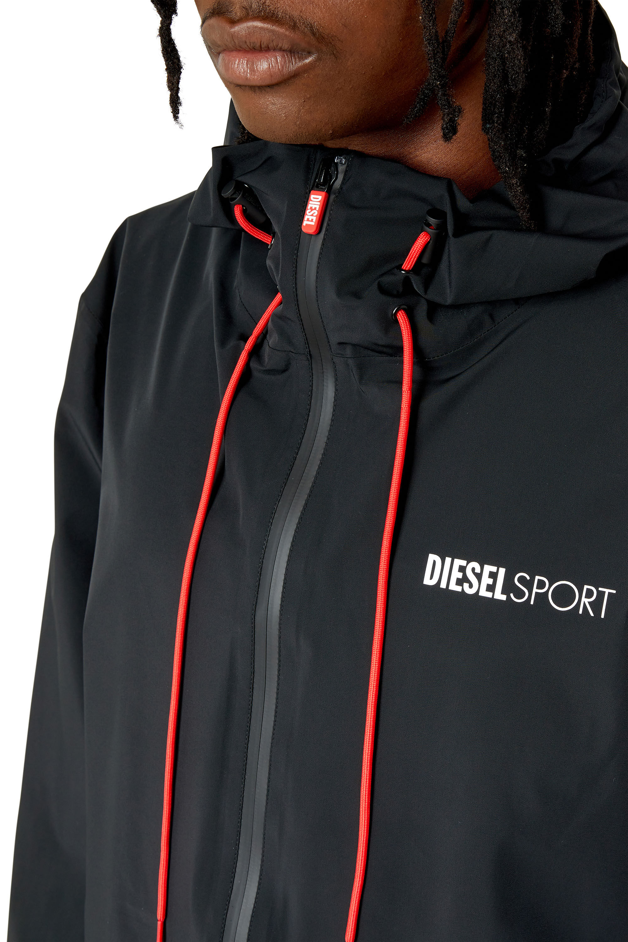 Diesel - AMWT-ALAN-WT38, Male's ジャケット ナイロンジャケット DIESEL SPORT in ブラック - 4