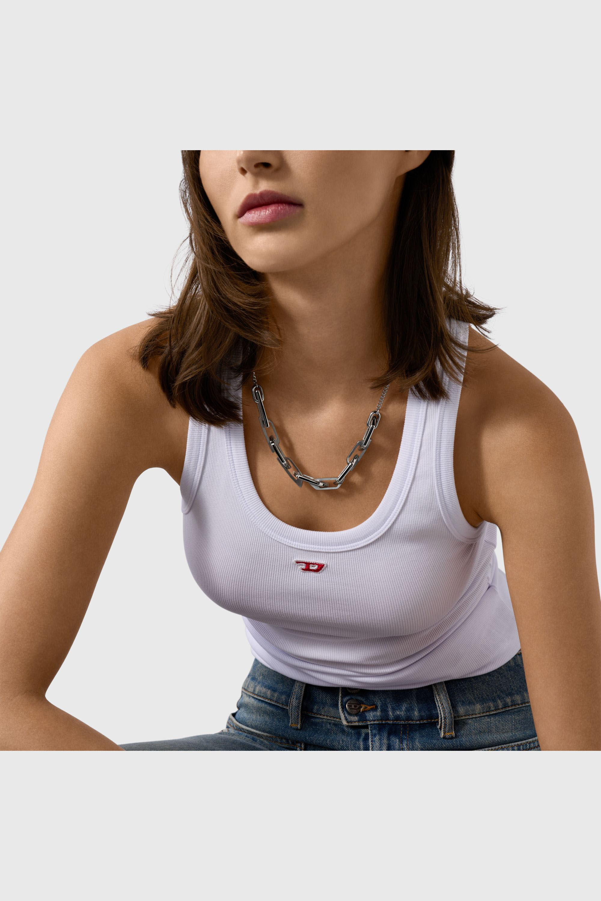 DX1578040 JEWEL ネックレス｜シルバー｜ウィメンズ｜DIESEL