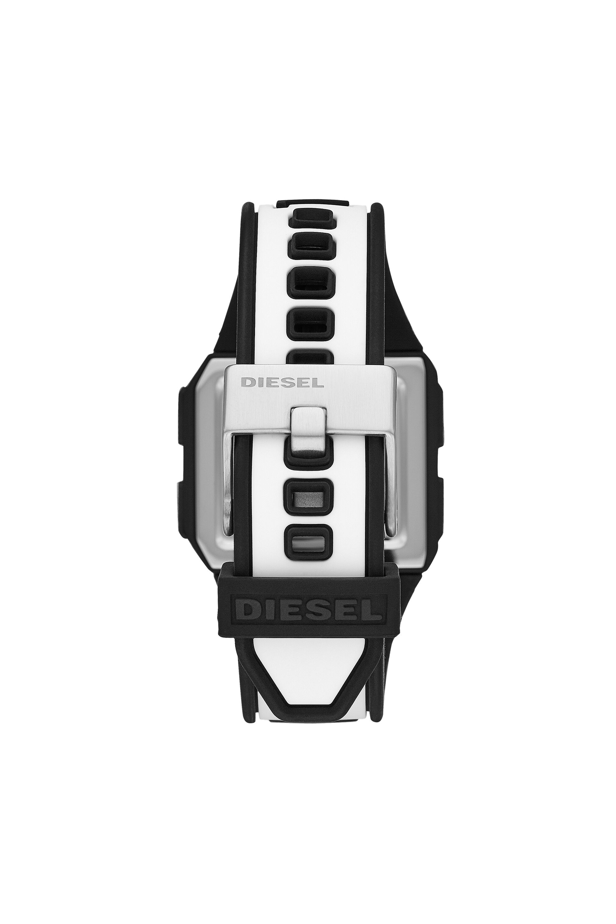 Diesel - DZ1922, Unisex's Chopped Digital White Silicone Watch in ホワイト/ブラック - 2