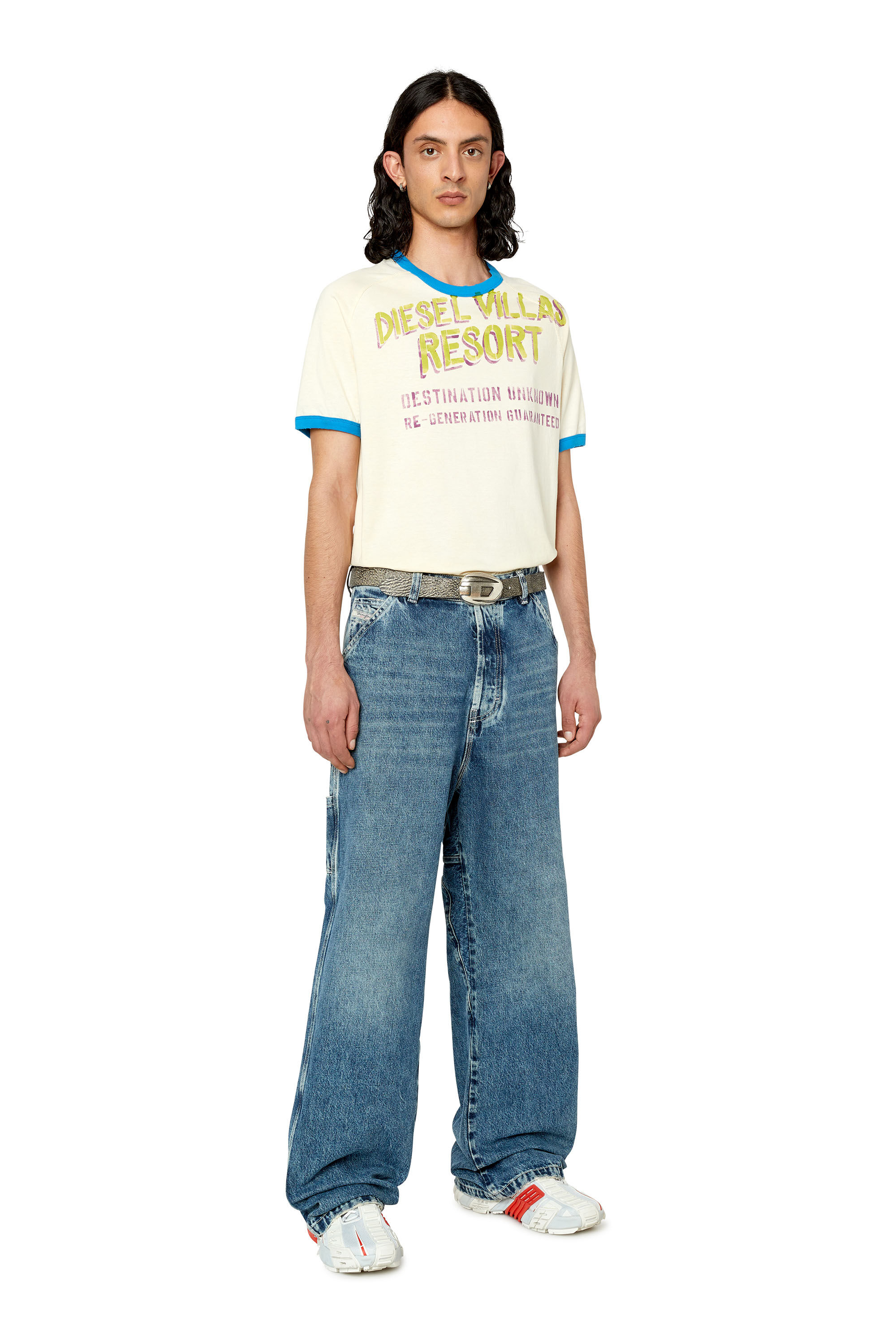 Diesel - T-DIELAN, Male's Tシャツ スリムフィット in ホワイト - 1