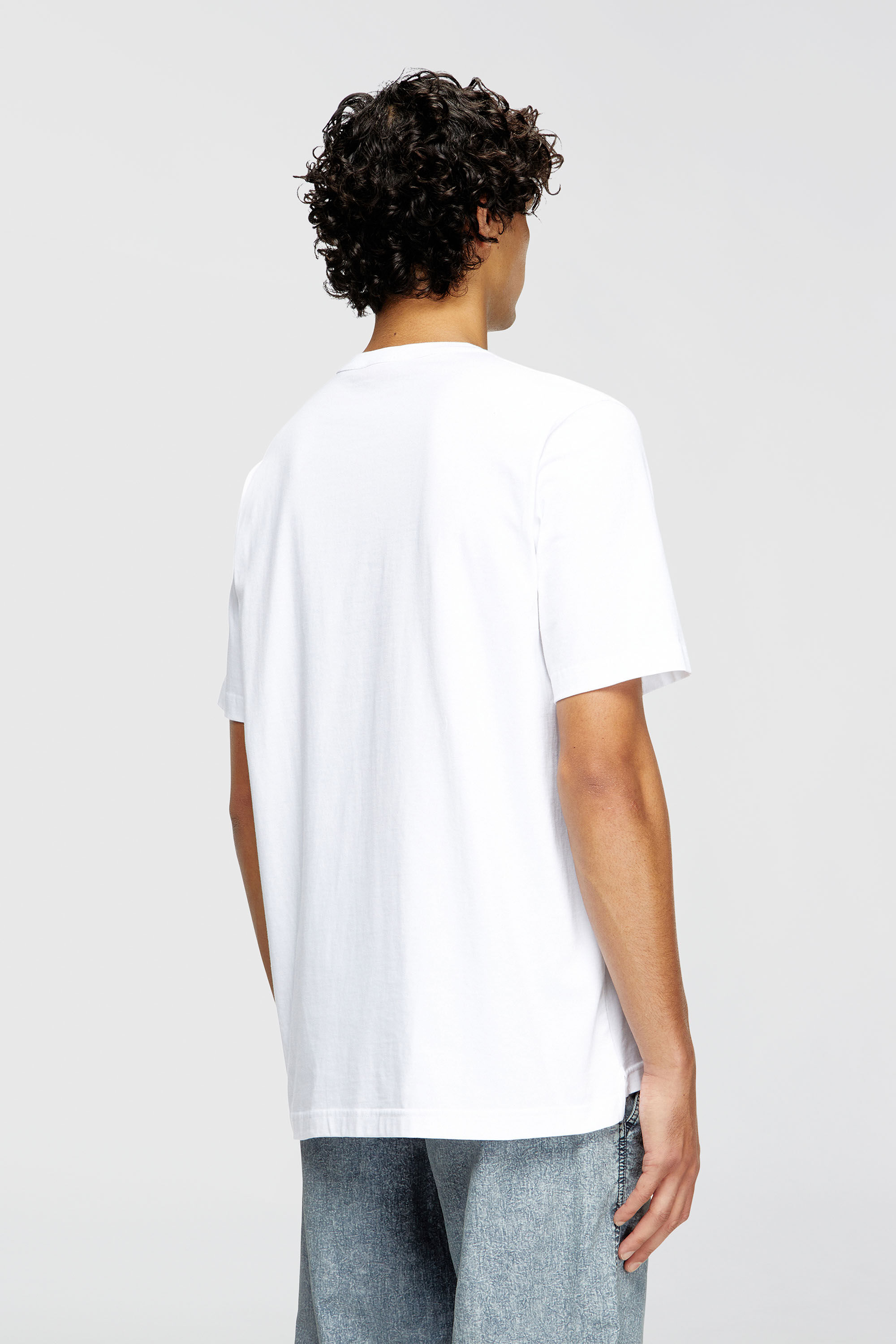Diesel - T-JUST-OD, Male's TシャツロゴオーバルD in ホワイト - 4