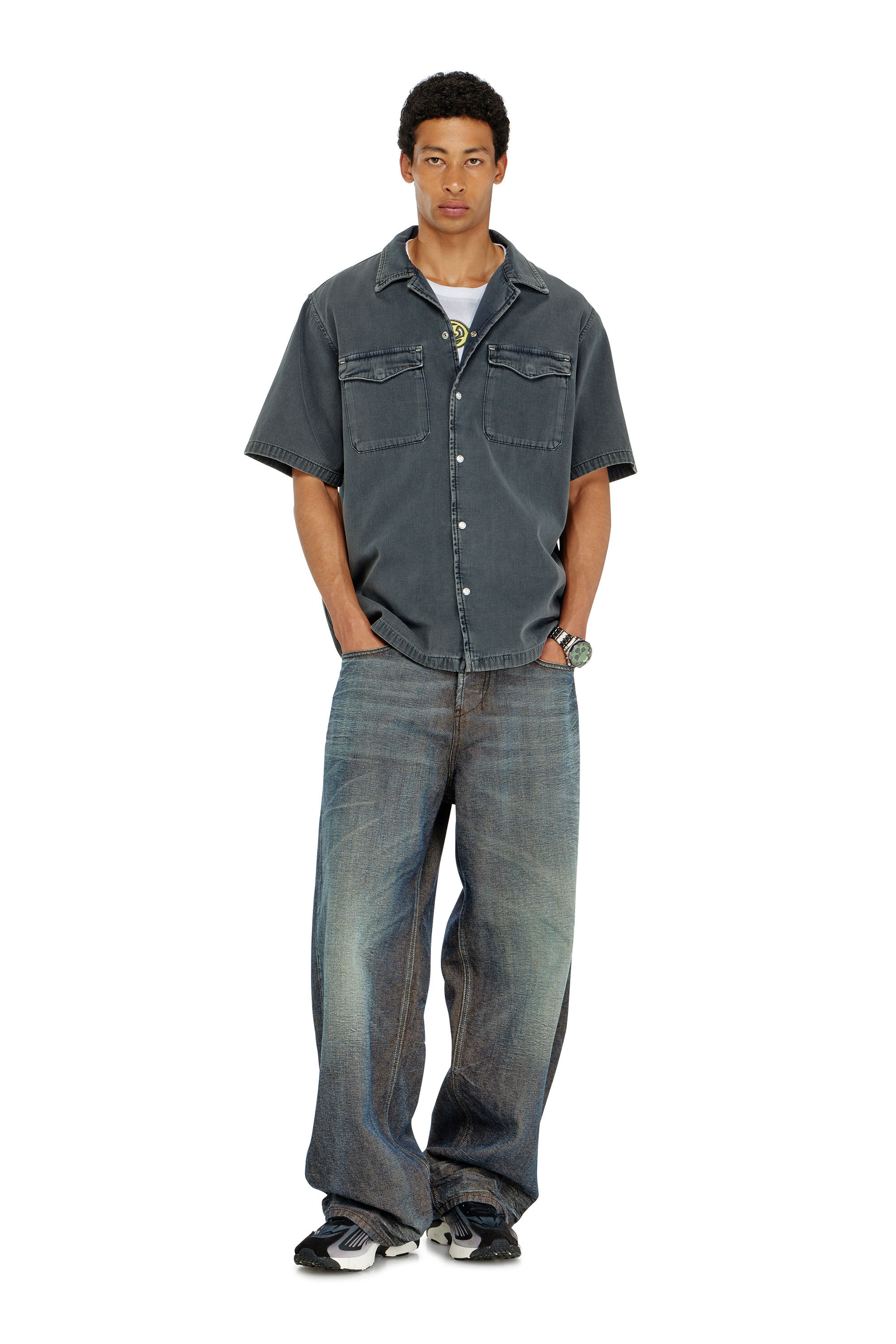 Diesel - D-NABIL-P, Male's デニムシャツ in null - 1