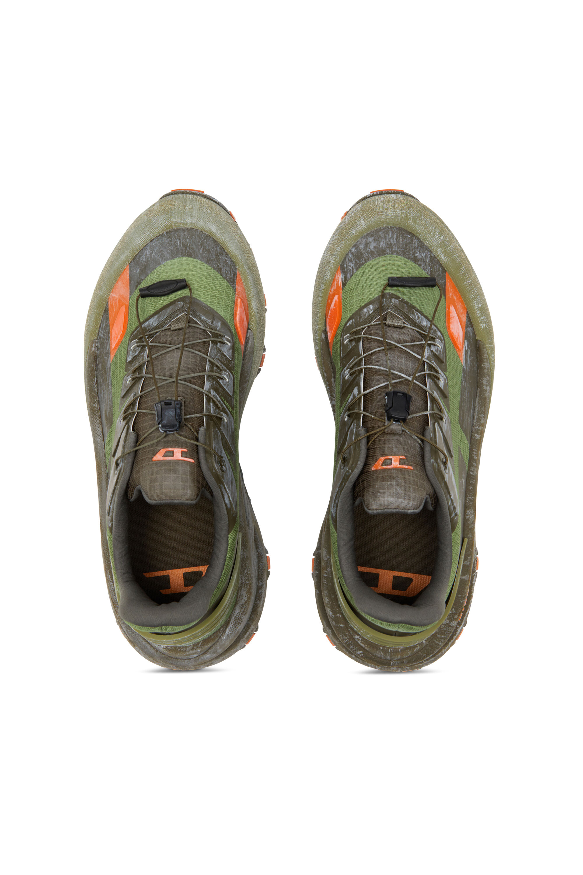 Diesel - D-CAGE RUNNER, Male's D-Cage Runner-Sneaker in グリーン/オレンジ - 5