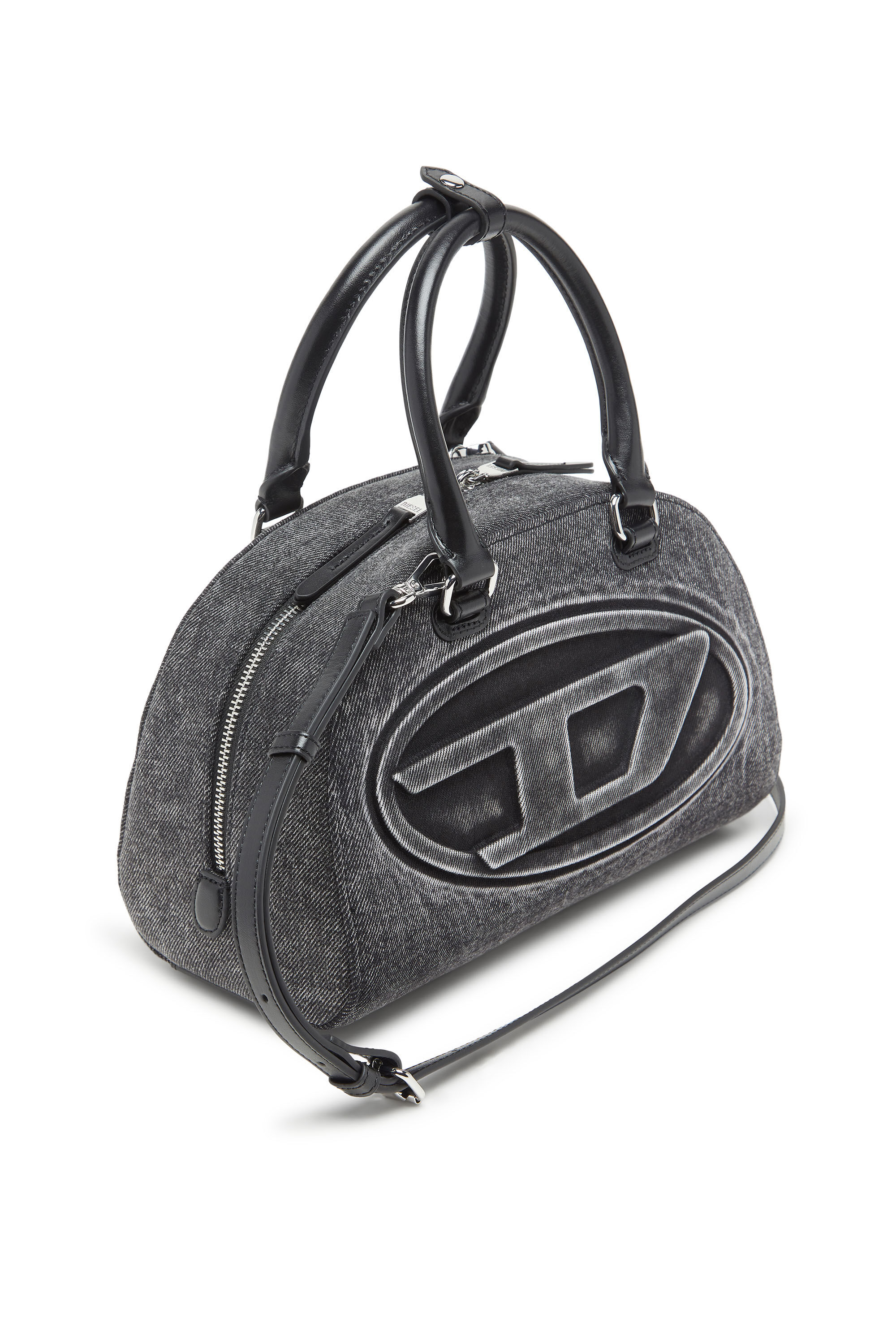 Diesel - 1DR DOME TOP HANDLE, Female's 1DR Dome-Bowling bag in washed denim in グレー - 6