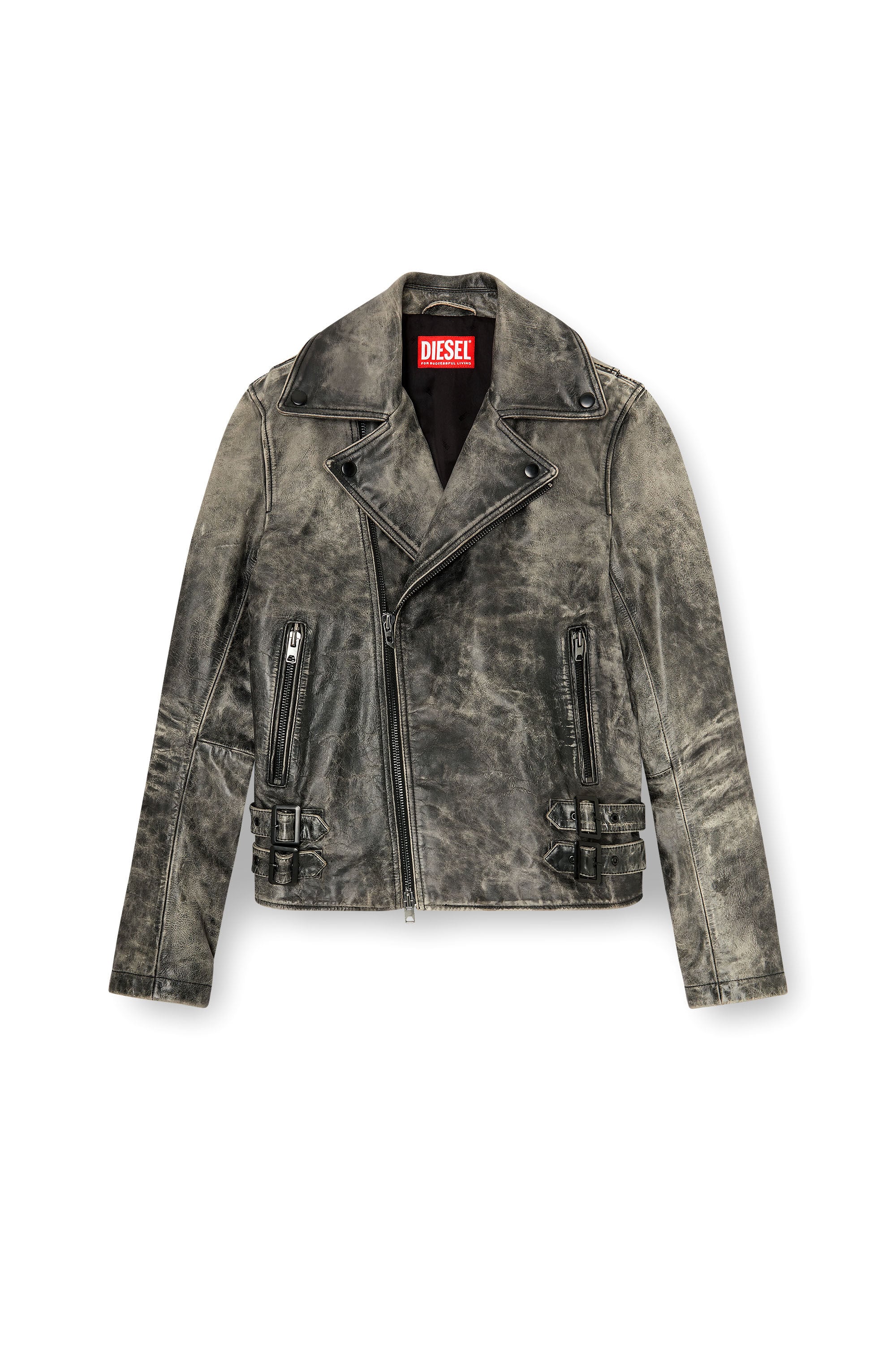 Diesel - L-EON-CJCM, Male's レザージャケット in ダークグレー - 2