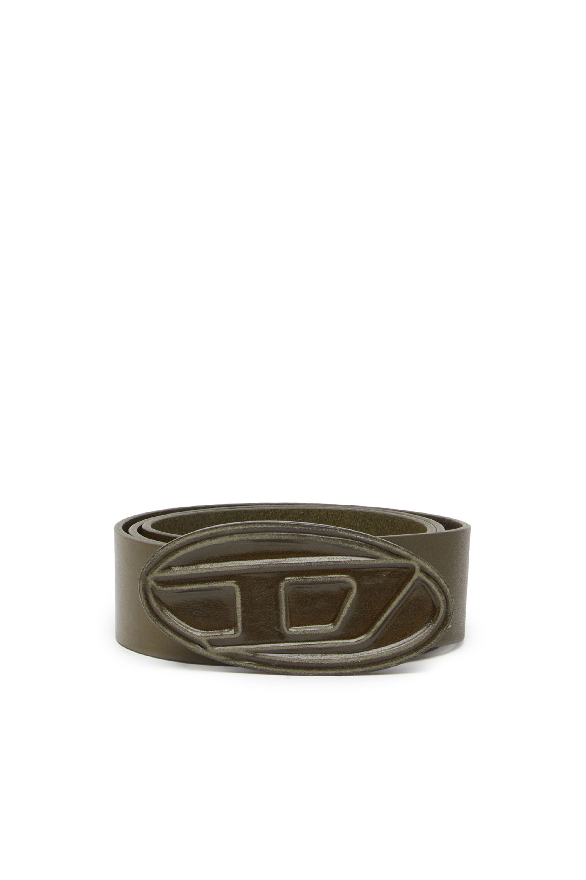 Diesel - B-1DR SCRATCH, Male's カウレザー ベルト in オリーブグリーン - 1