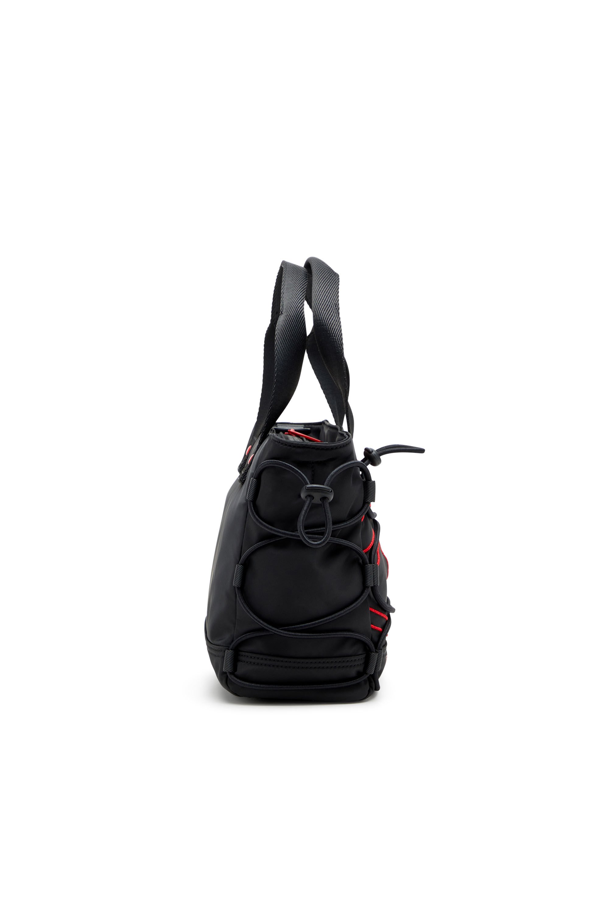Diesel - TECH-D TOTE S X, Unisex's Tech-D-Small nylon tote bag with Oval D embroidery in ブラック - 4