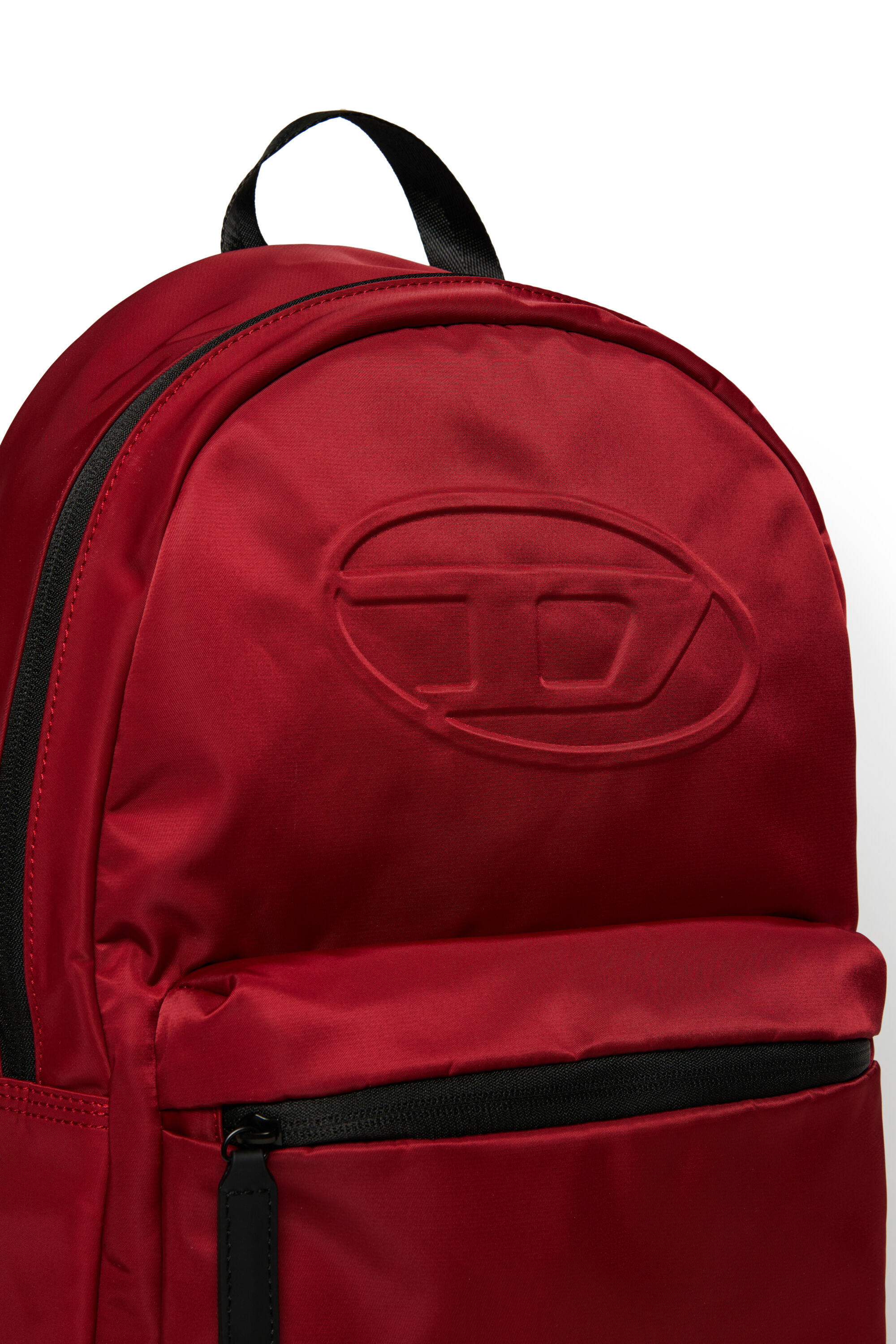 Diesel - WOVAL, Unisex's Nylon backpack with embossed Oval D in レッド - 4