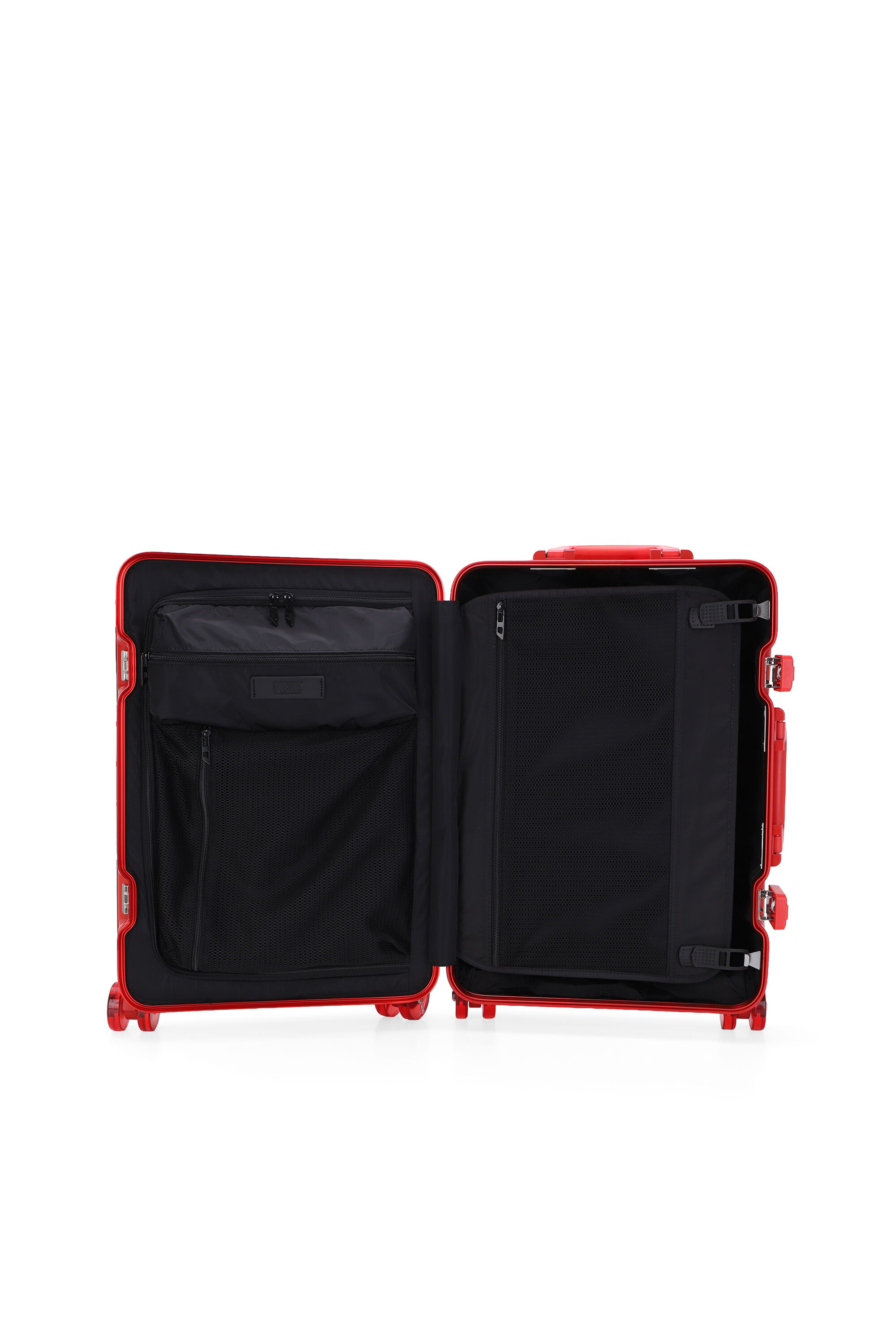 Diesel - DIESEL ALUMINUM TROLLEY- DSL002, Unisex's Aluminum suitcase size S in レッド - 4
