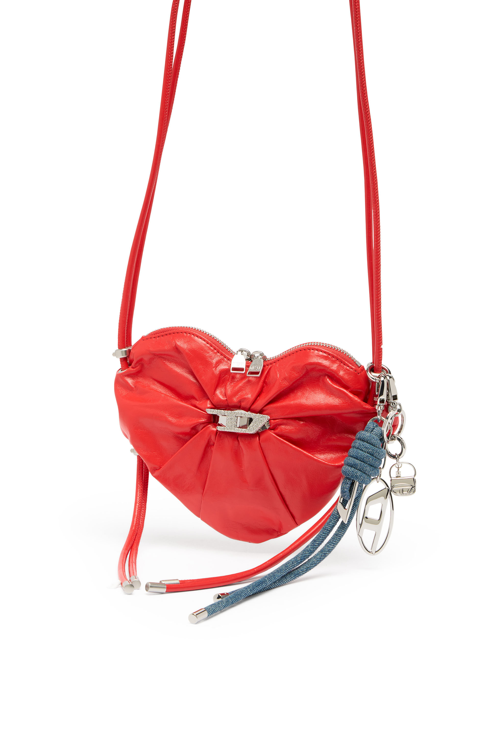 SCRUNCH-D HEART ショルダーバッグ｜レッド｜ウィメンズ｜DIESEL