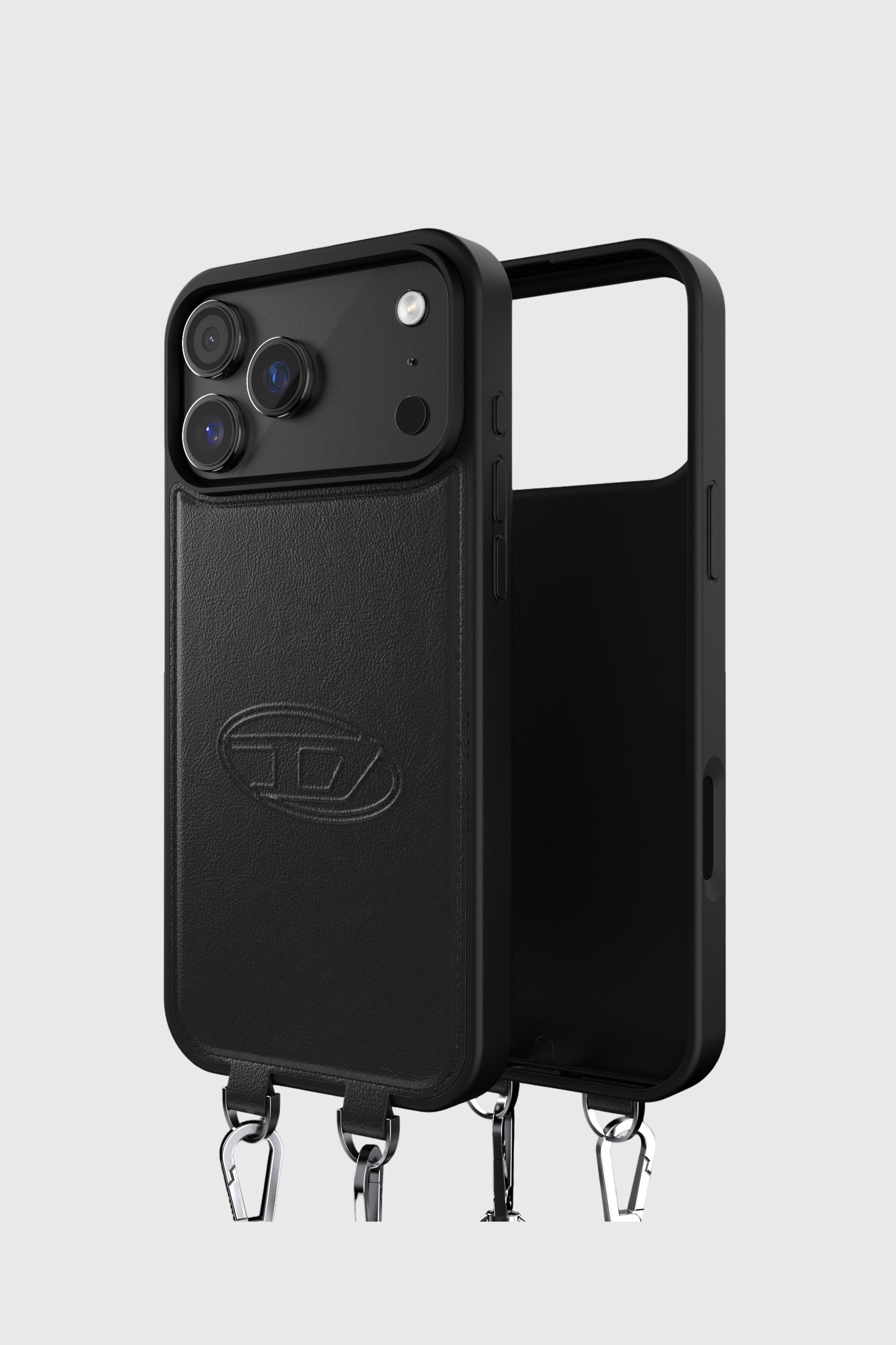 Diesel - 60663 MOULDED CASE, Unisex's Oval D case with wrist strap and MagSafe for iPhone 17 Pro Max in ブラック - 1