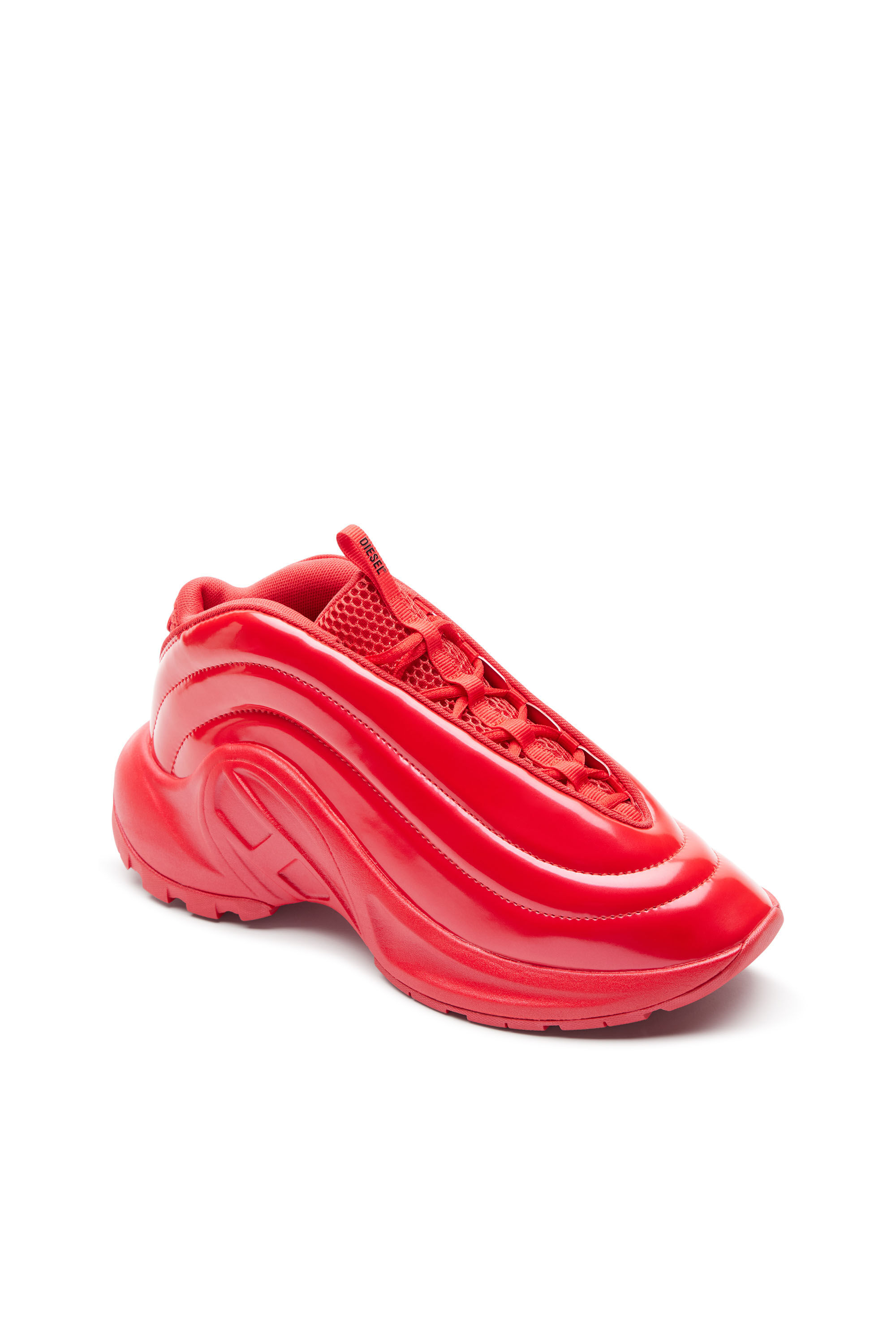 Diesel - S-D-RUNNER X, Unisex's S-D-Runner-Slip-on sneakers with Oval D instep in レッド - 6