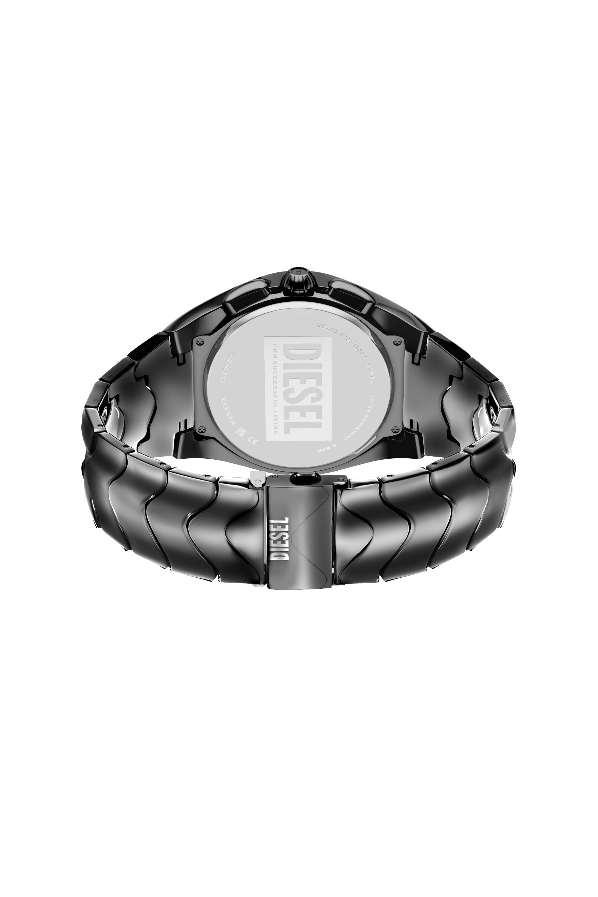 DZ4713 WATCH Mercurial gunmetal stainless steel watch｜ブラック