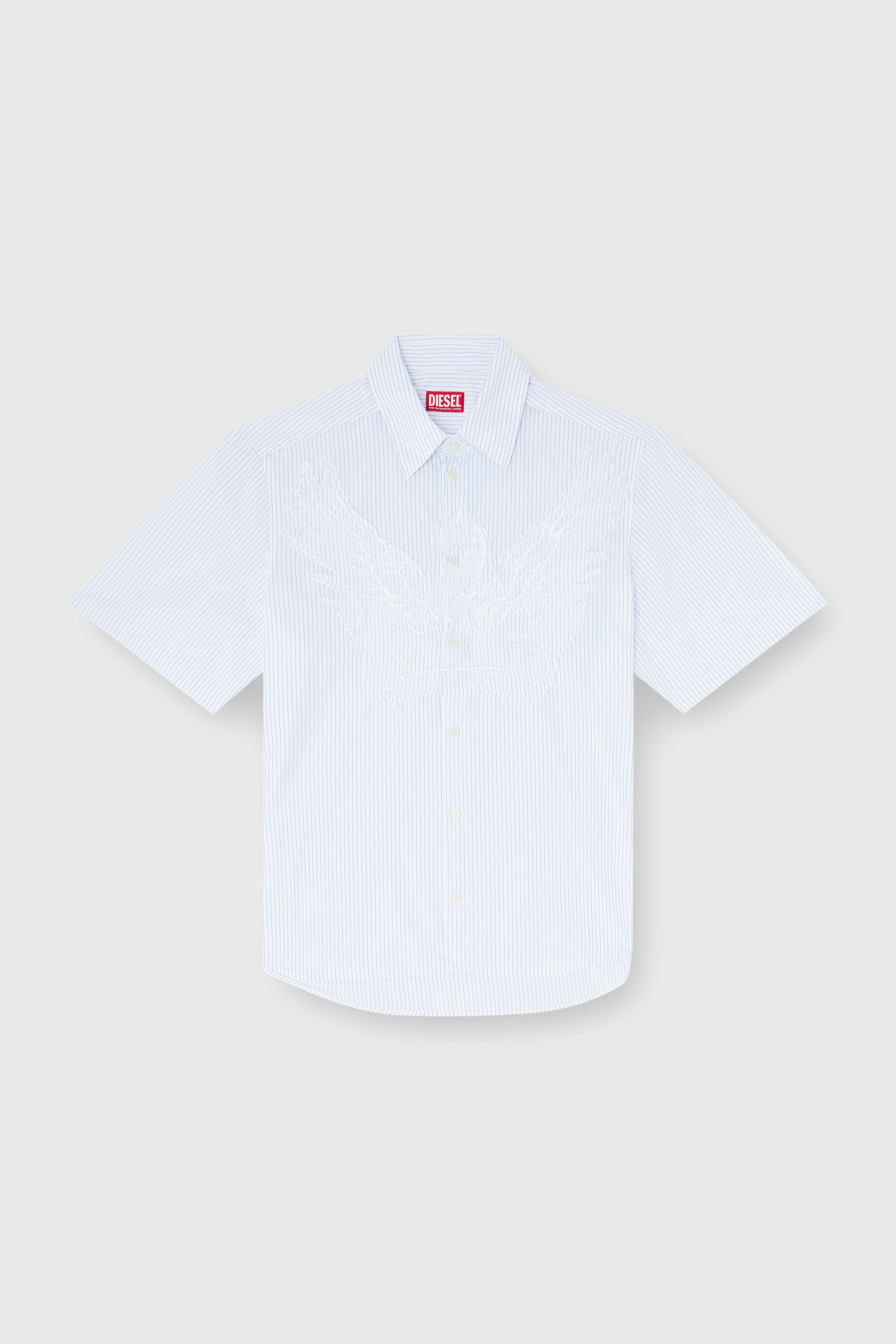 Diesel - S-SIMPLY-SS-KNBS, Male's 半袖シャツ in ライトブルー - 2