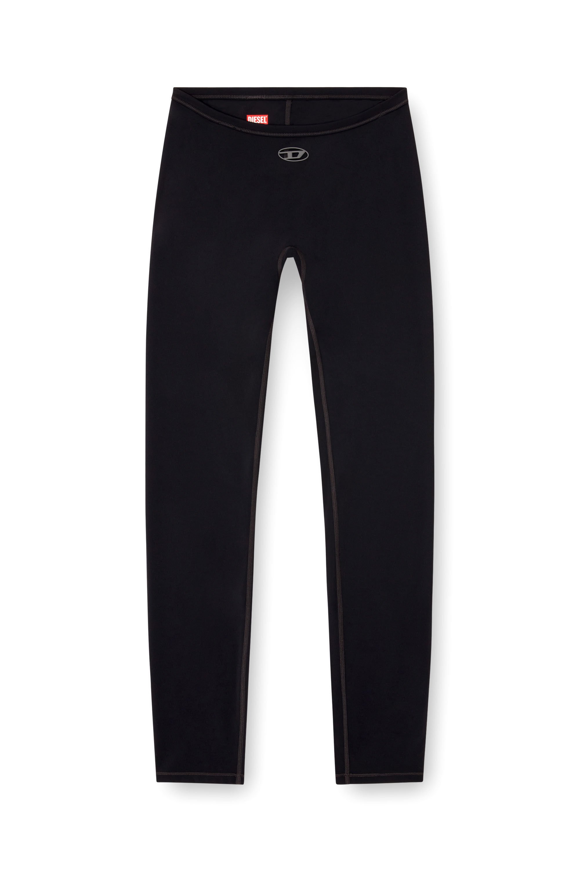 Diesel - MINA-UTLT, Female's Stretch Nylon leggings in ブラック - 2