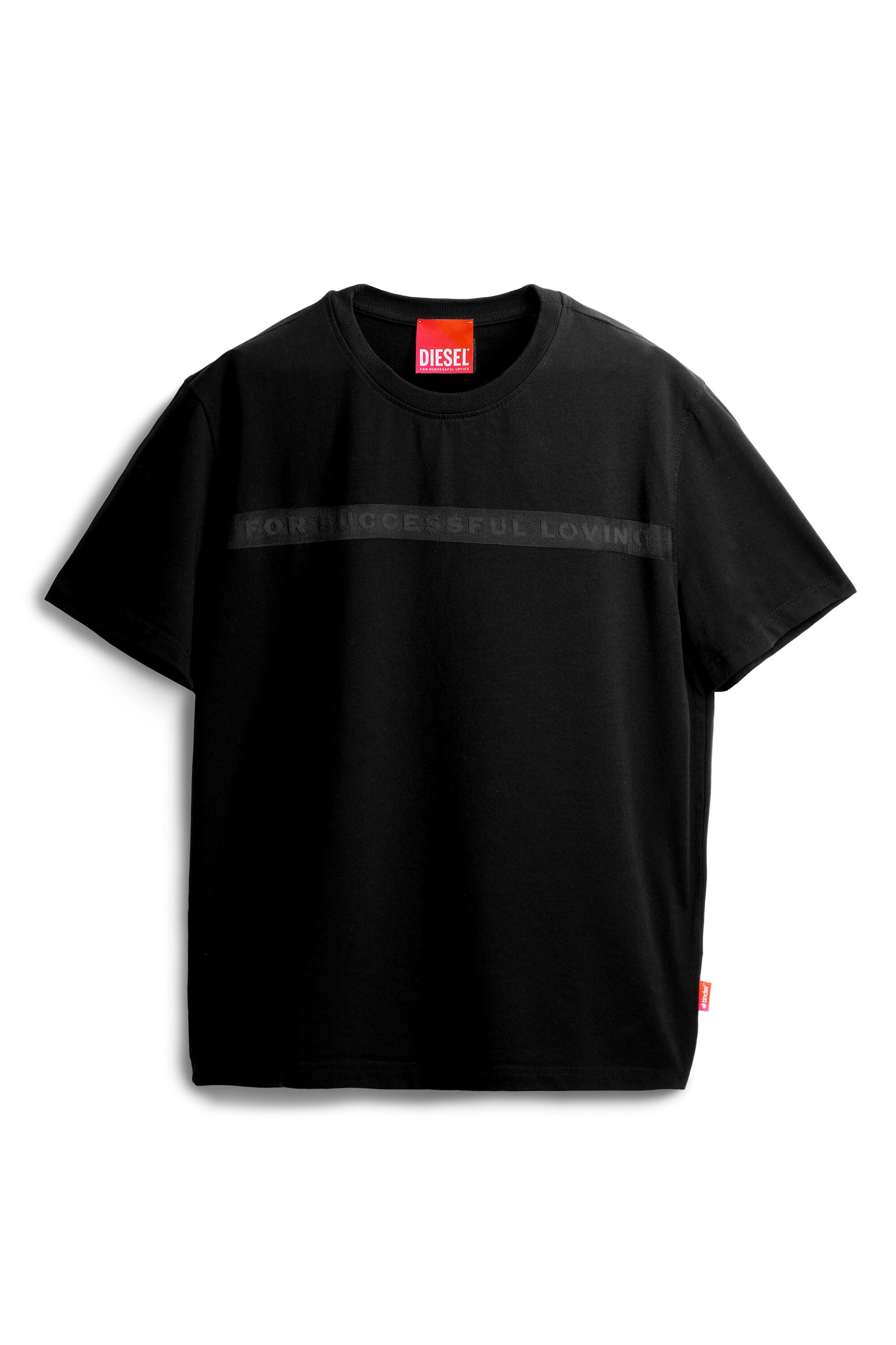 Diesel - PR-T-NOTS-CHI-R, Unisex's T-shirt with For Successful Loving logo in ブラック - 2