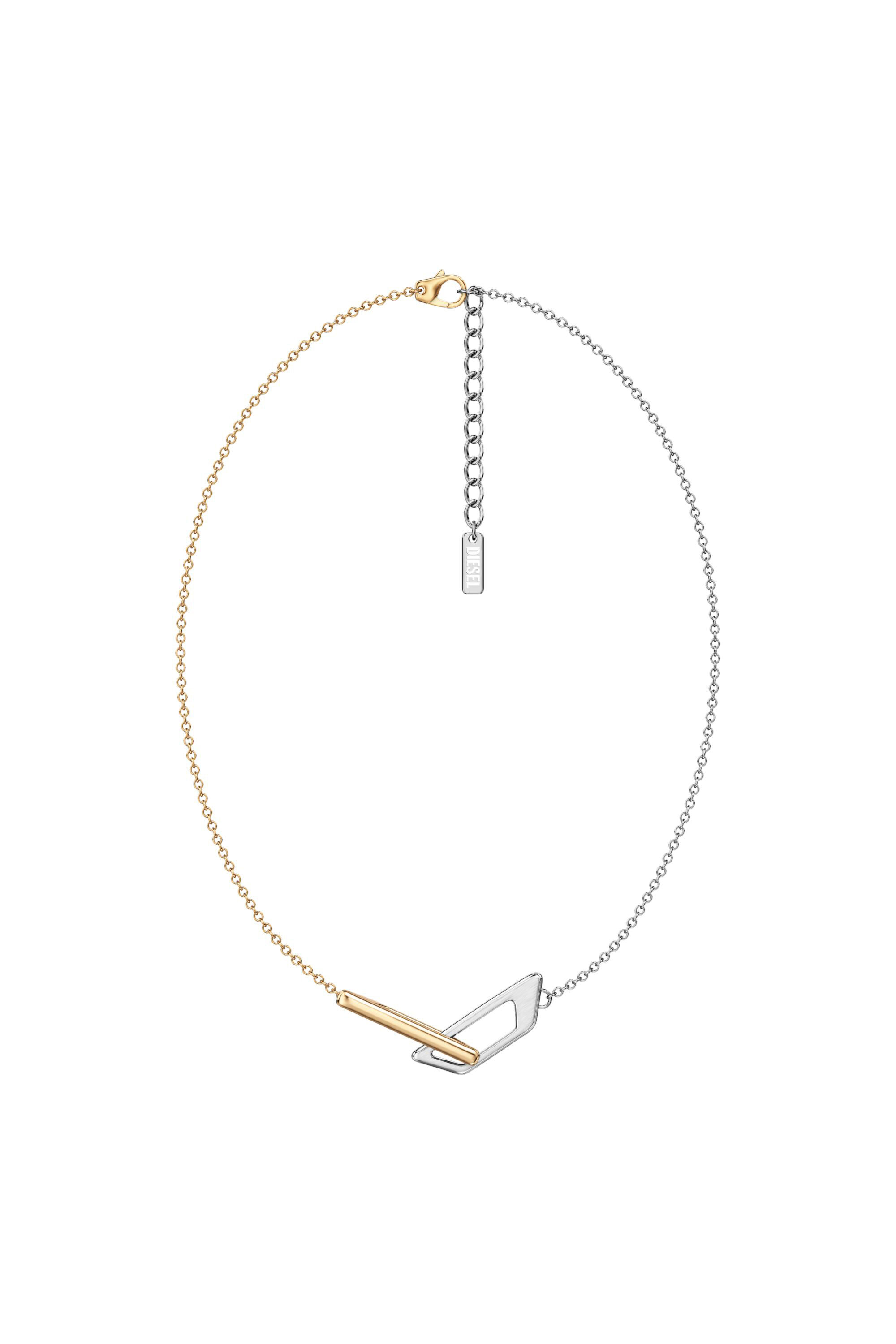 Diesel - DX1687931  JEWELLERY, Unisex's Stainless steel chain necklace in シルバー/ゴールド - 1