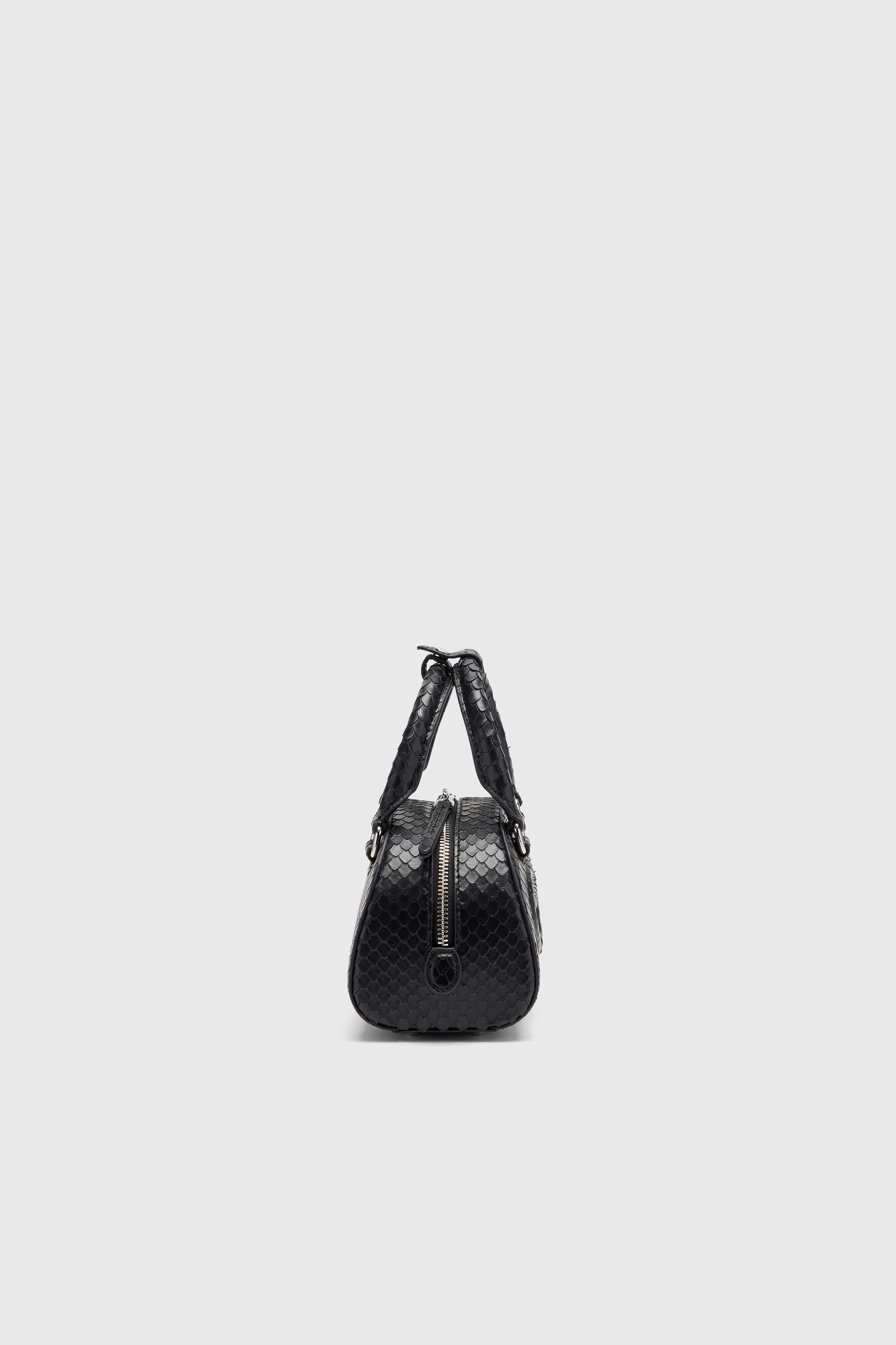 Diesel - 1DR DOME CROSSBODY, Female's 1DR Dome-Small bowling bag in snake-effect leather in ブラック - 4