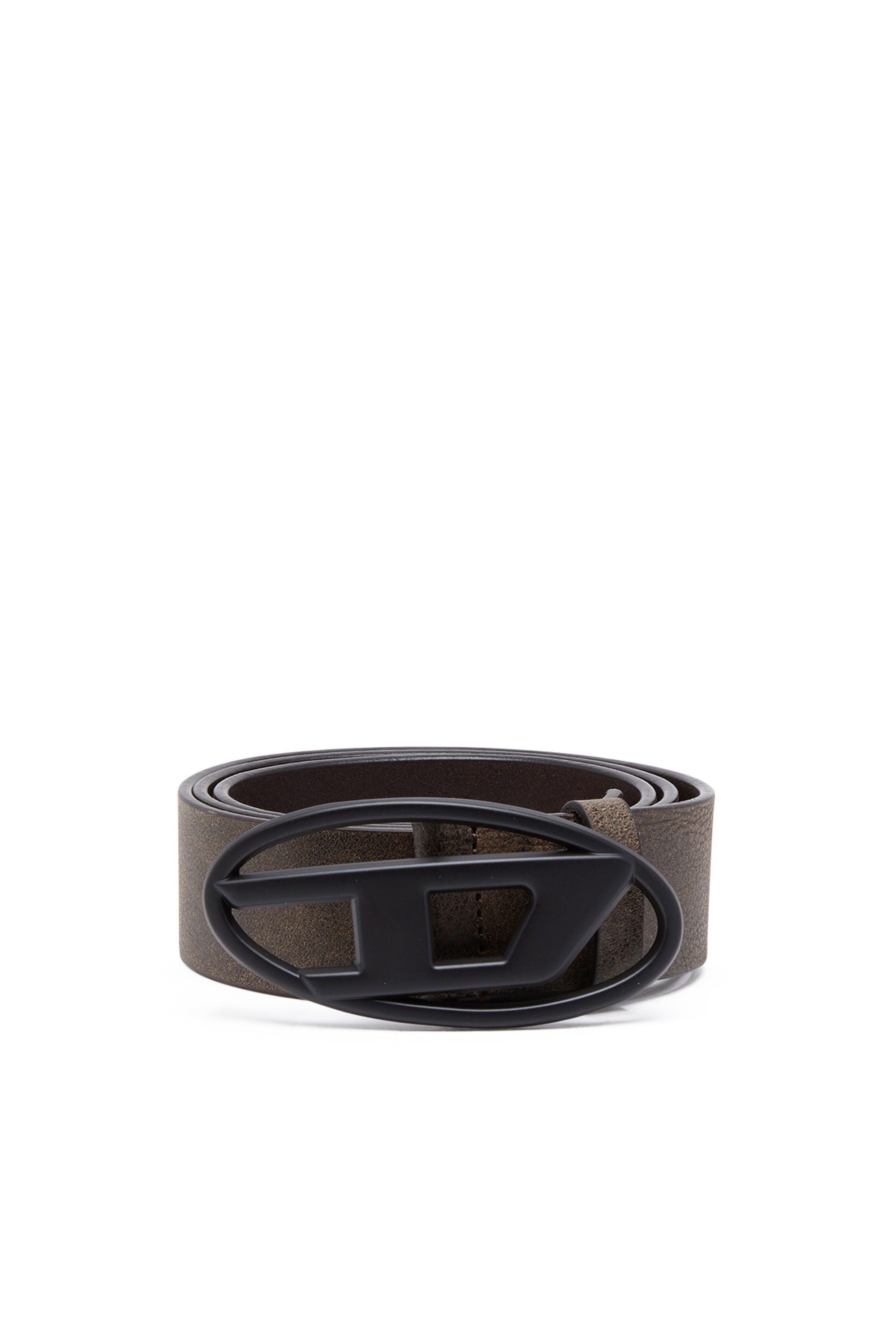 Diesel - B-1DR, Unisex's Belt in treated leather in ブラウン - 1