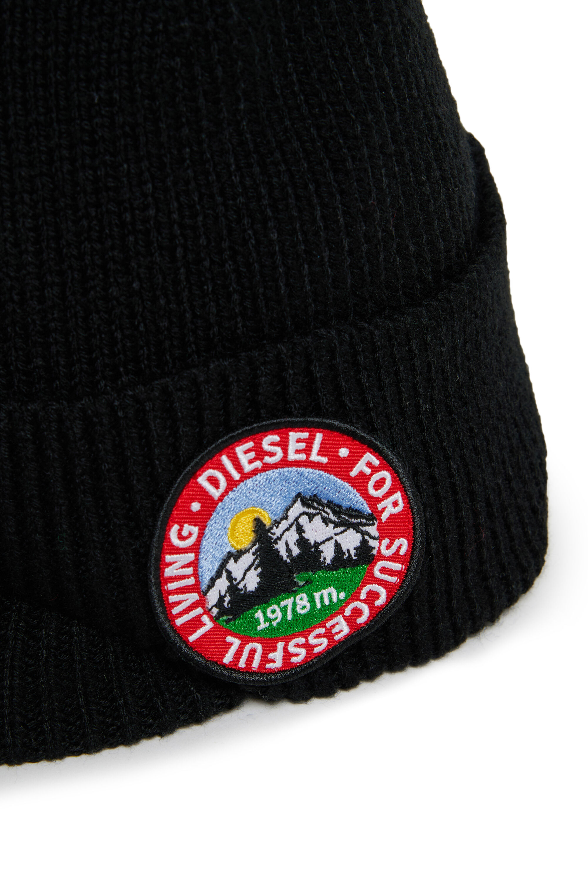 Diesel - FMONTI, Unisex's ニットキャップ in ブラック - 3