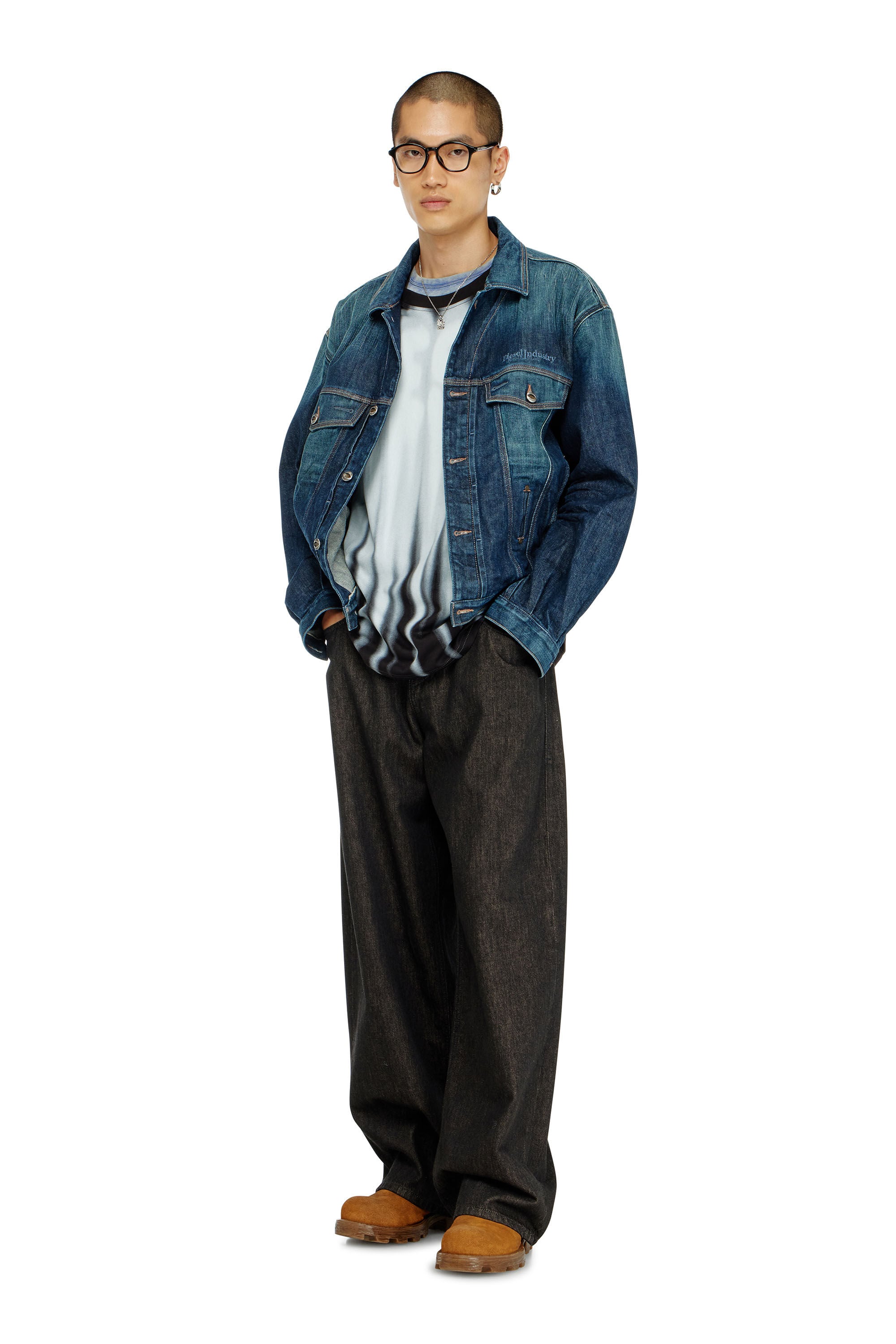 Diesel - T-BOXT-LS-AA3, Male's 長袖Tシャツ in ブラック - 1