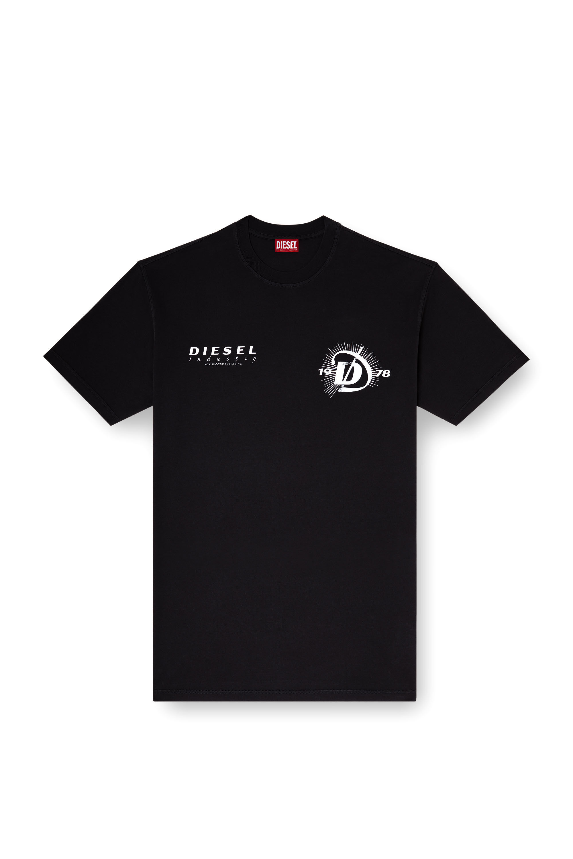 T-BOGGY-V6 Jersey T-shirt with iconic prints｜ブラック｜メンズ｜DIESEL
