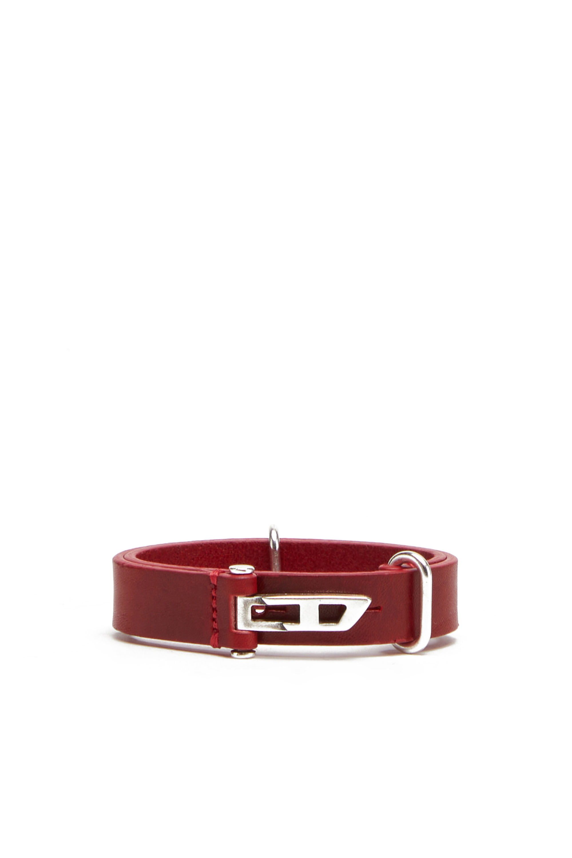 Diesel - A-ARON, Unisex's ユニセックス カウレザー ブレスレット in レッド - 1