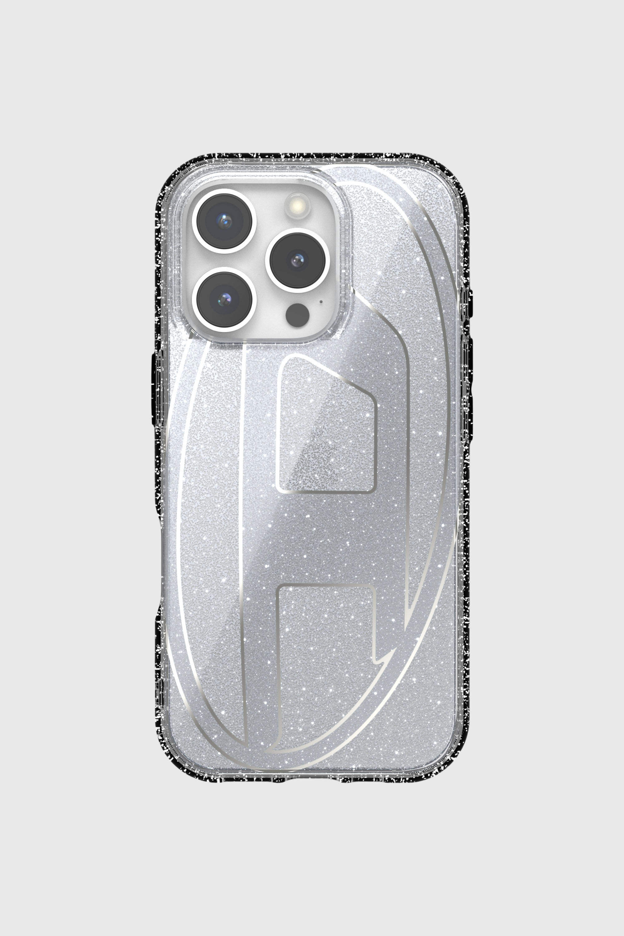 60152 AOP CASE Oval D Glitter Case for iP 16 Pro｜シルバー