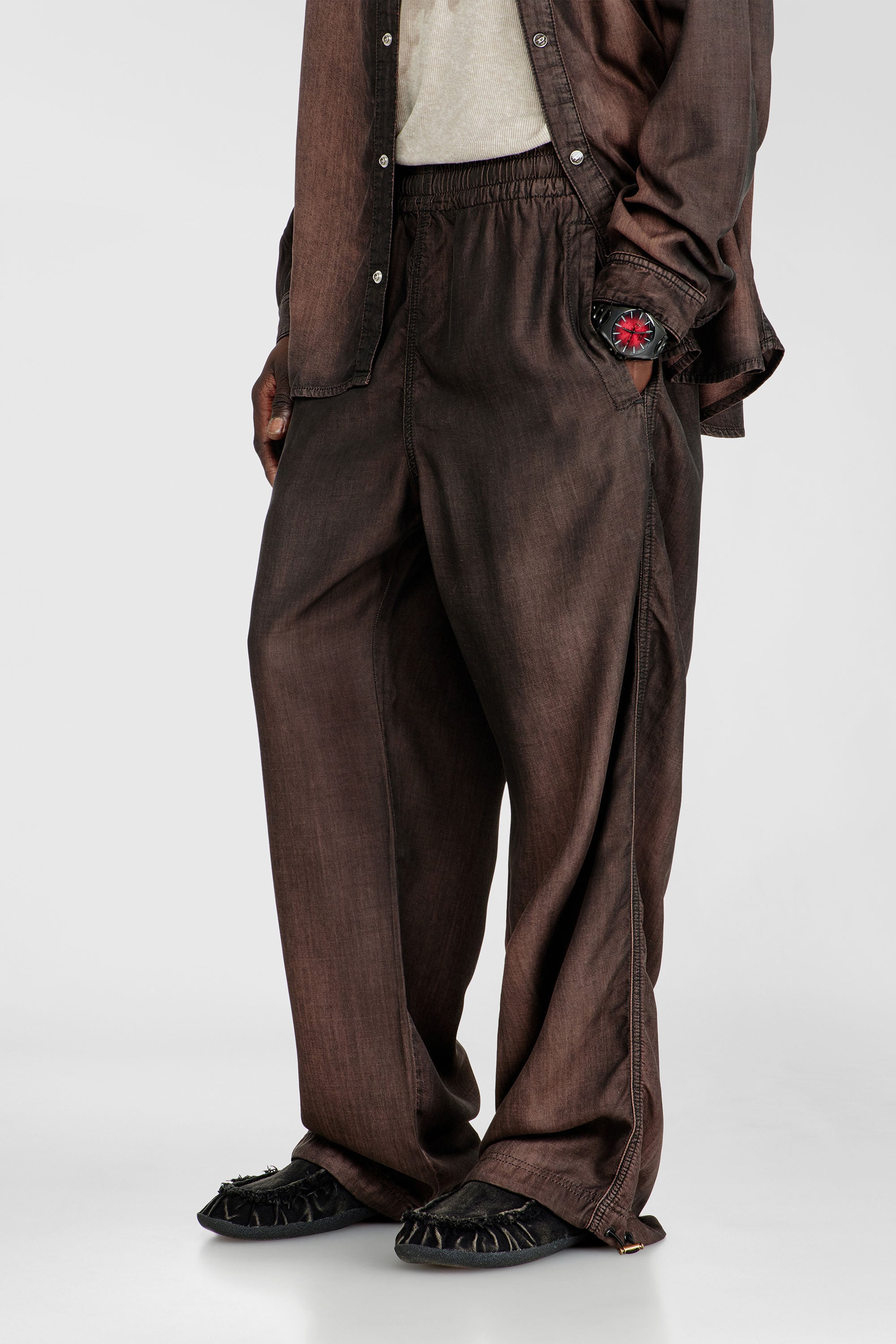 Diesel - Unisex's Relaxed Jeans D-Roder 068YF, ダークブラウン - 7