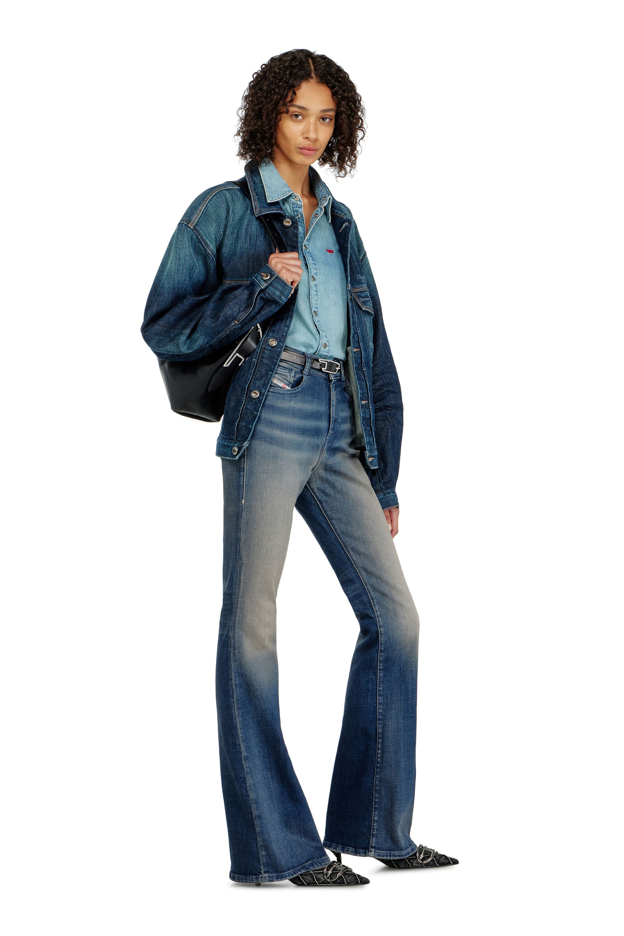 Diesel - Female's Bootcut Jeans 1973 D-Partt 09P67, ダークブルー - 2