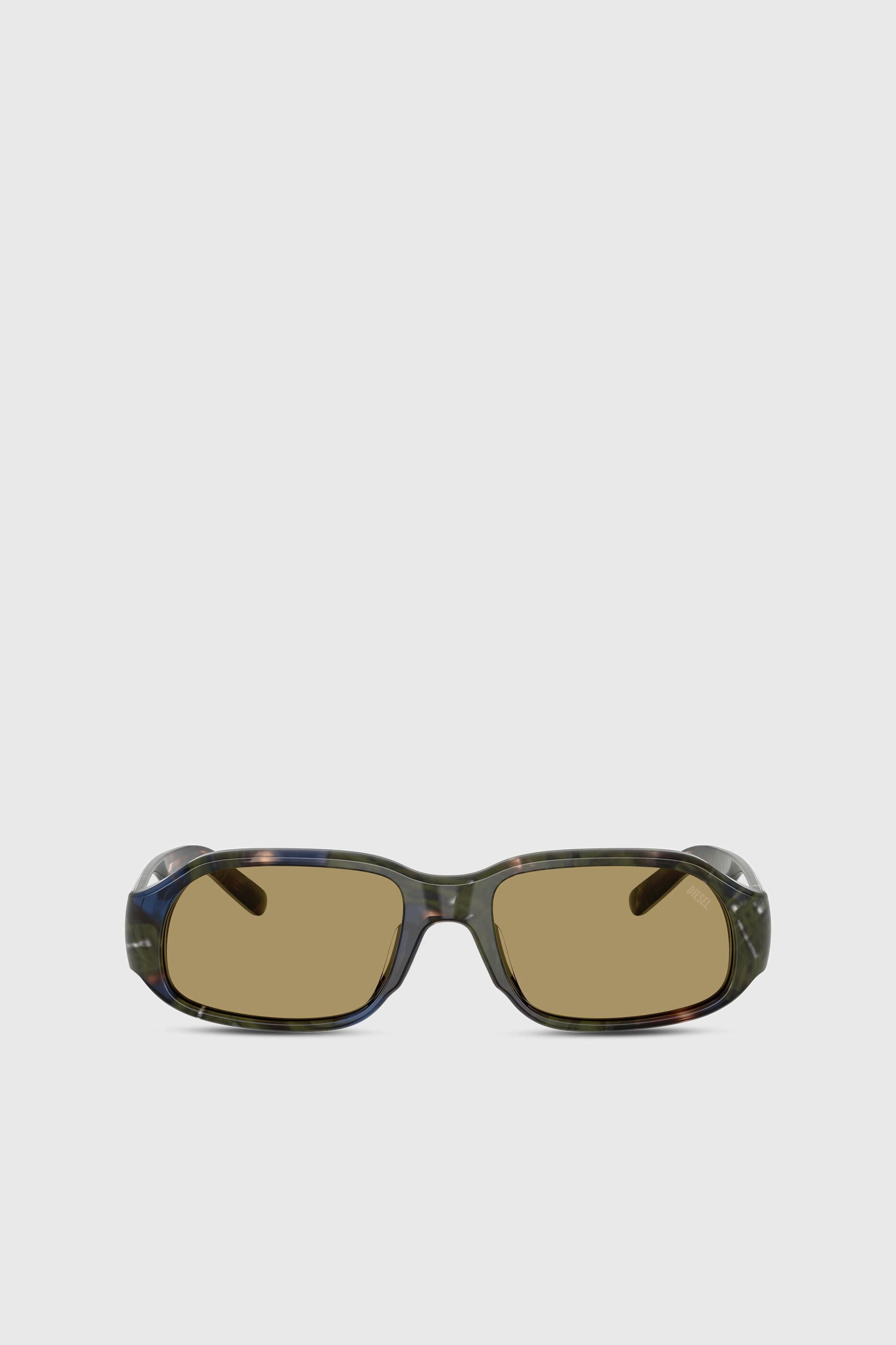 Diesel - 0DL2009U, Unisex's Rectangle sunglasses in グリーン/ブラウン - 1
