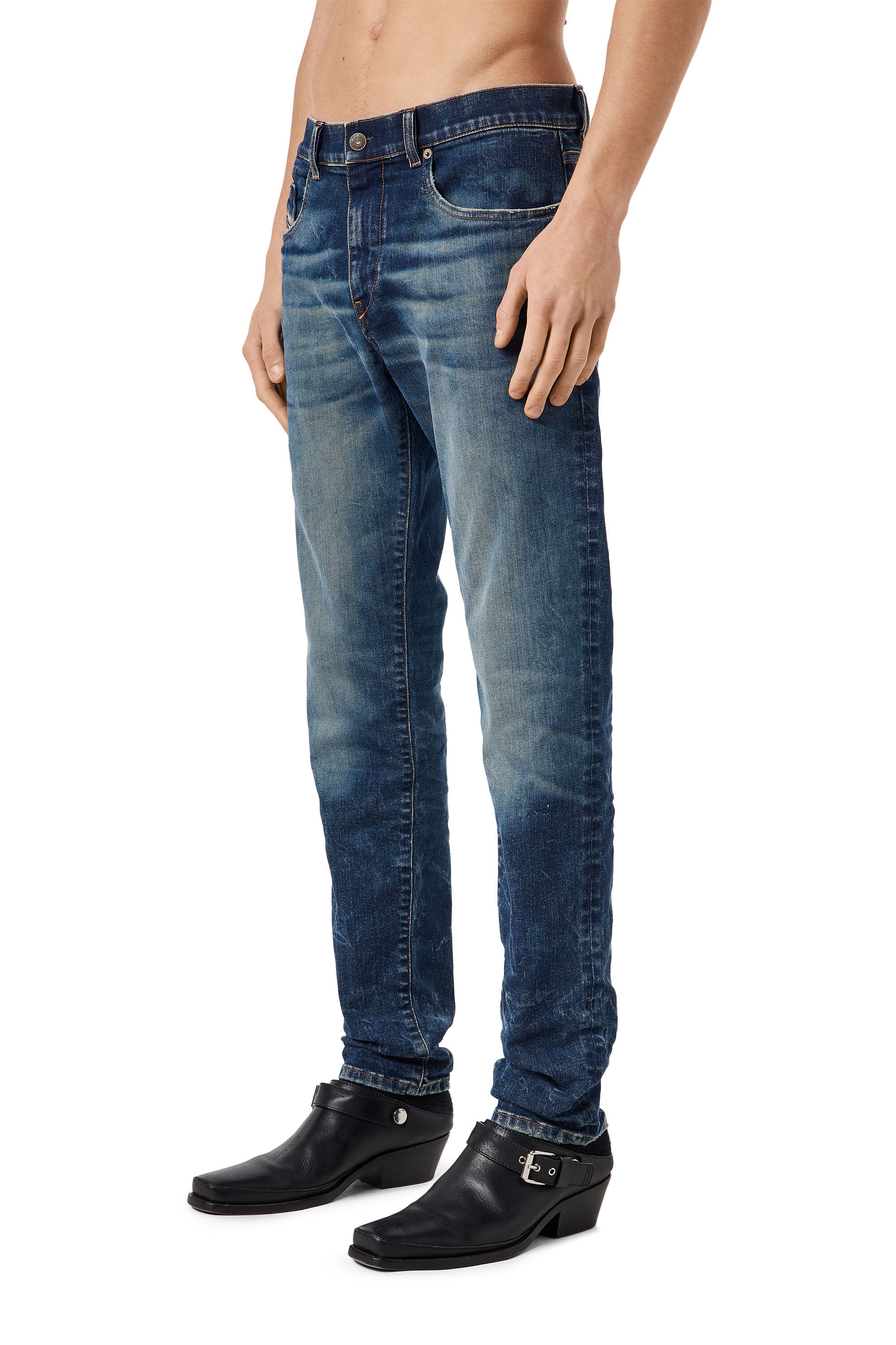 Diesel - 2019 D-Strukt 09C73 Slim Jeans, ダークブルー - Image 7