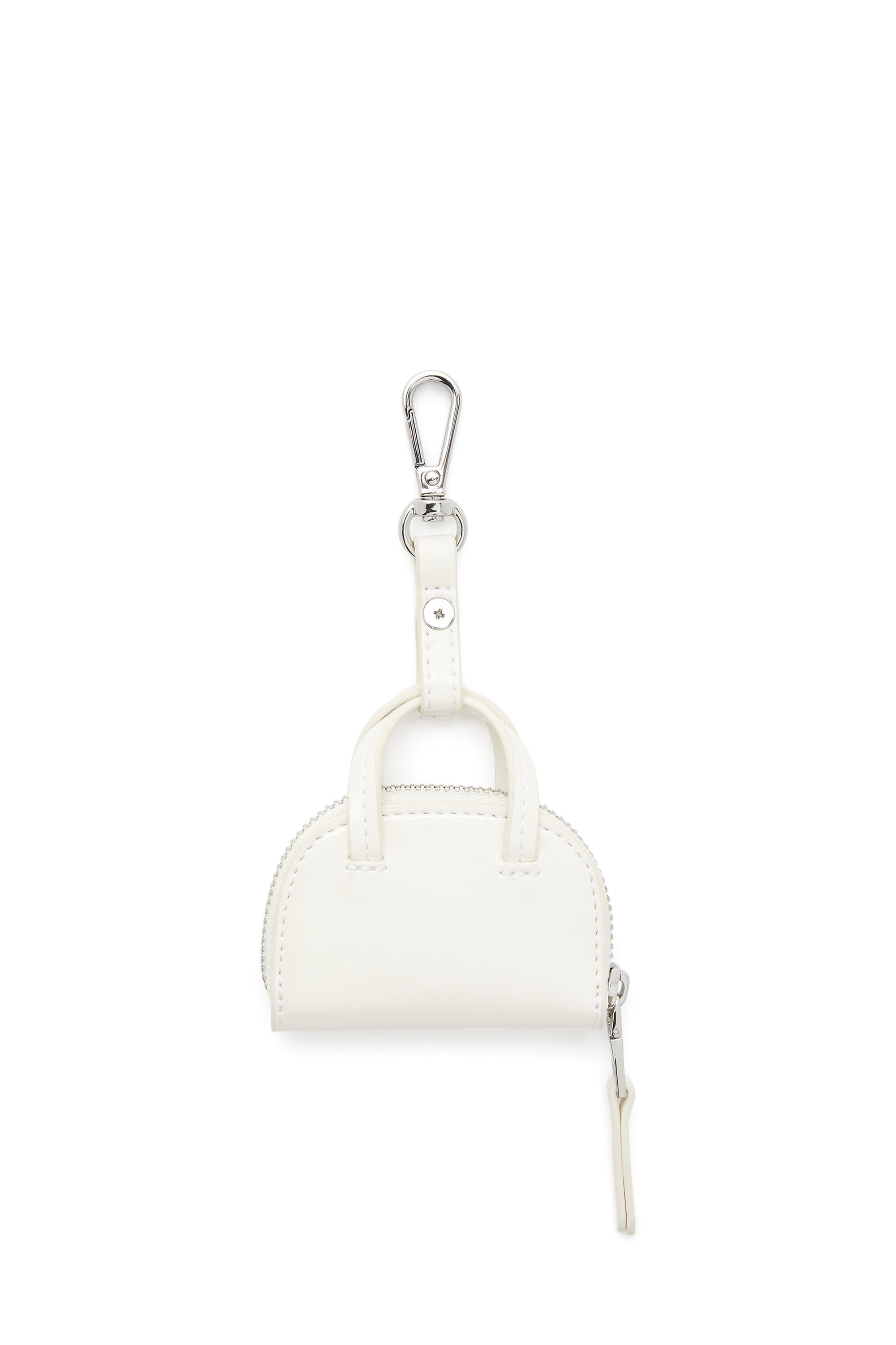 Diesel - 1DR DOME CHARMS, Female's Bag charm in glossy, crinkled naplak in ホワイト - 2