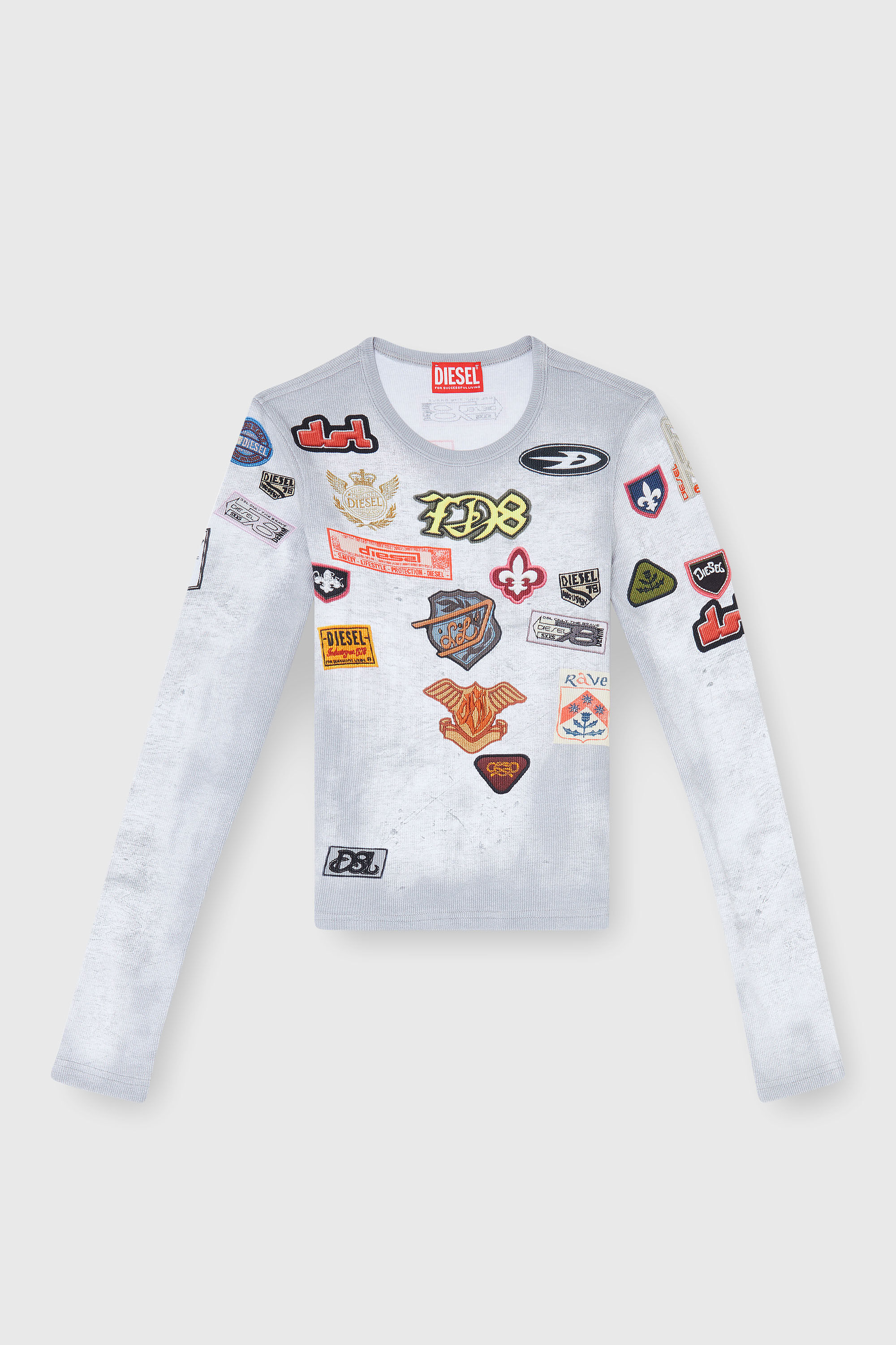 Diesel - T-ELE-LONGSLEEVE, Female's 長袖Tシャツ in ホワイト - 2