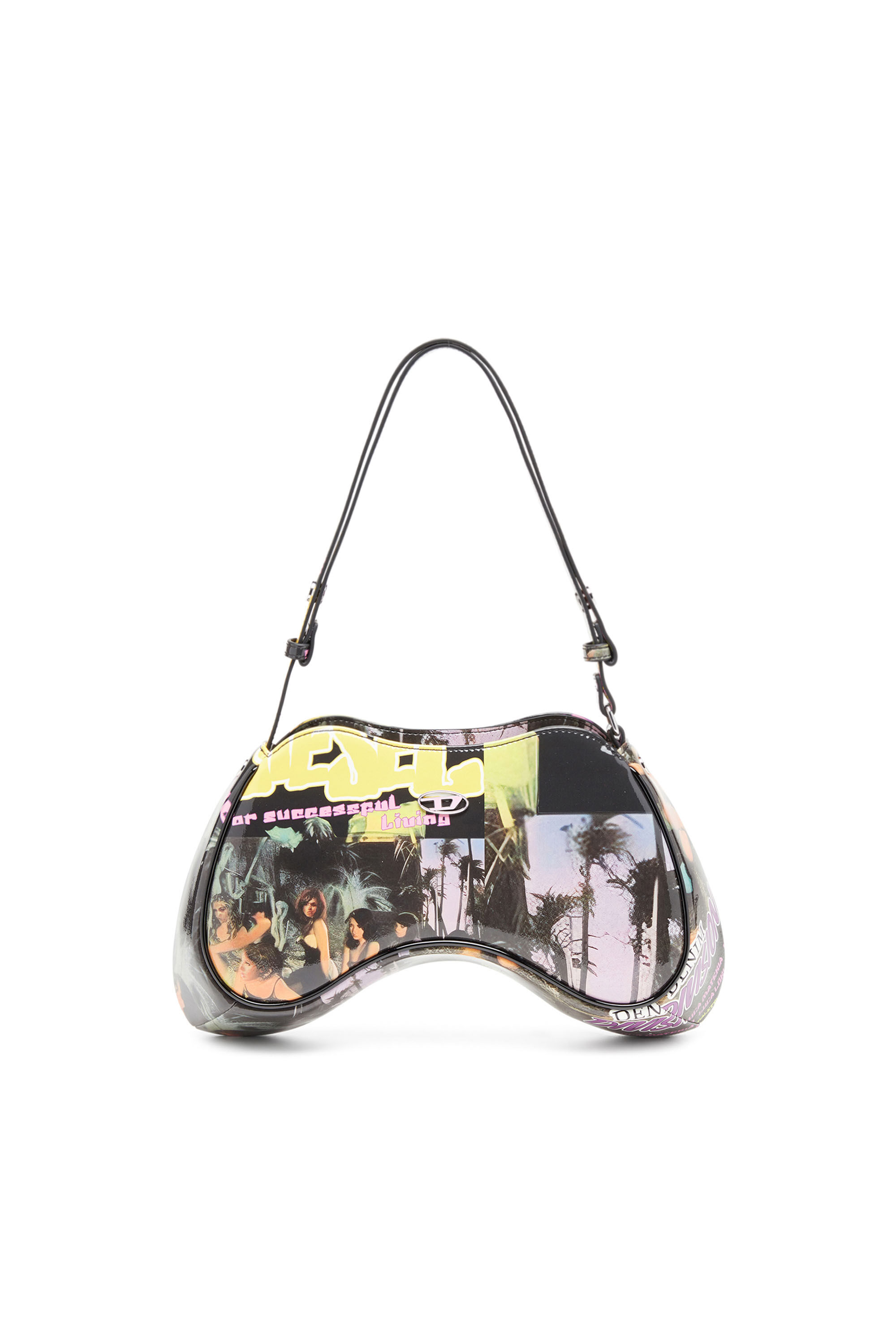 Diesel - PLAY SHOULDER, Female's プリントPUショルダーバッグ in マルチカラー - 2