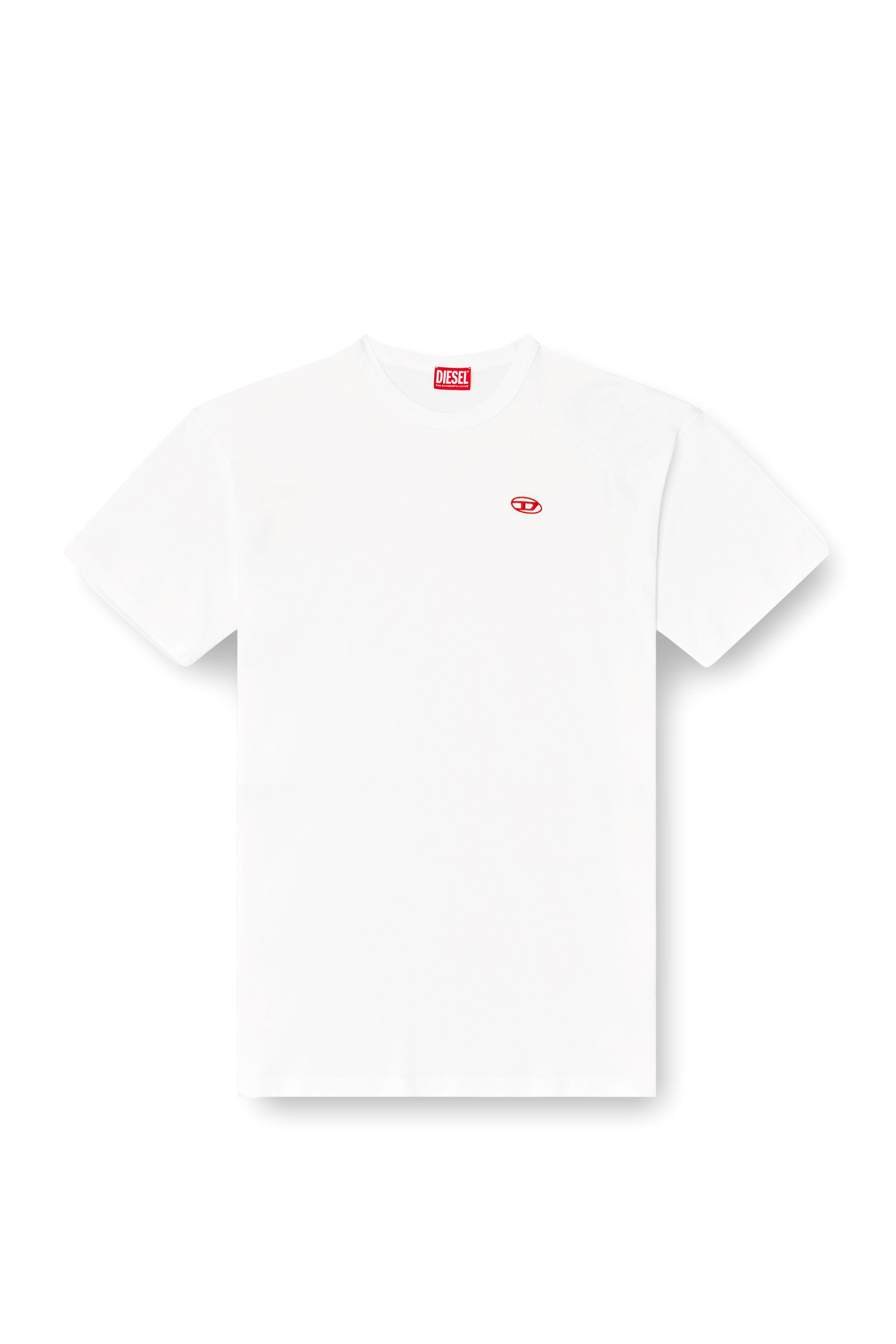 Diesel - T-BOXT-T6, Male's T-shirt with red Oval D in ホワイト - 2