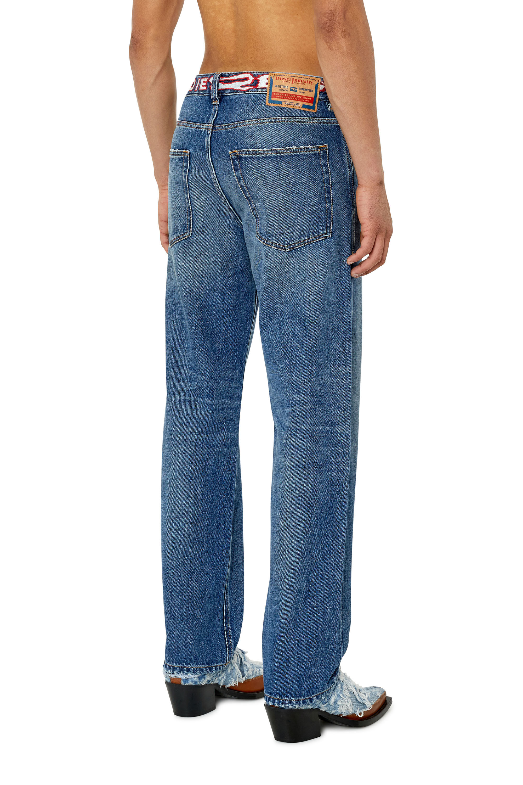 Diesel - Straight Jeans 2010 D-Macs 007K9, Male's 23SS デニムパンツ ルーズフィット ストレート in ミディアムブルー - 5