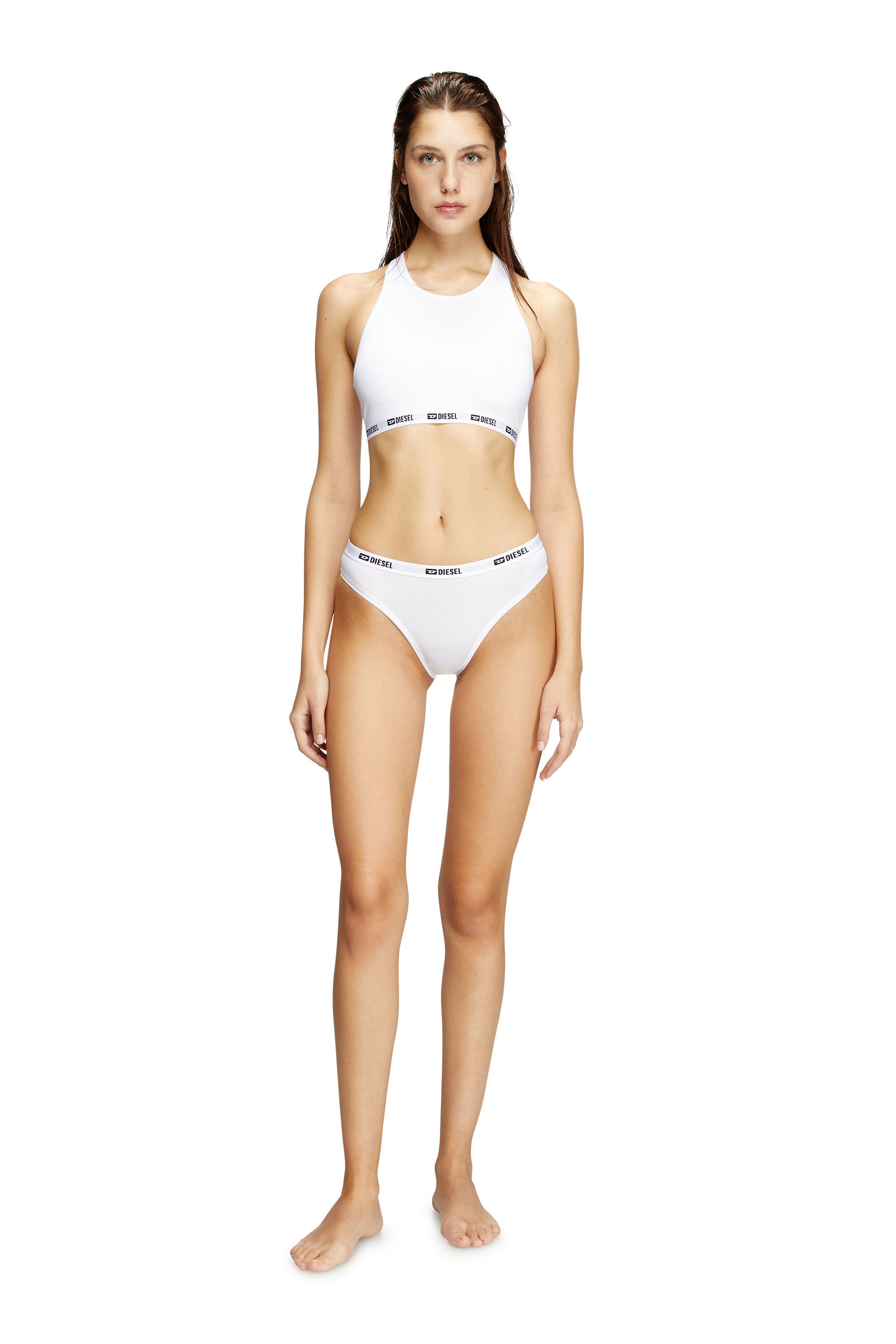 Diesel - MARTA-D-BOX-3PACK, Female's Three-pack briefs with slim logo waist in ブラック/ホワイト - 1
